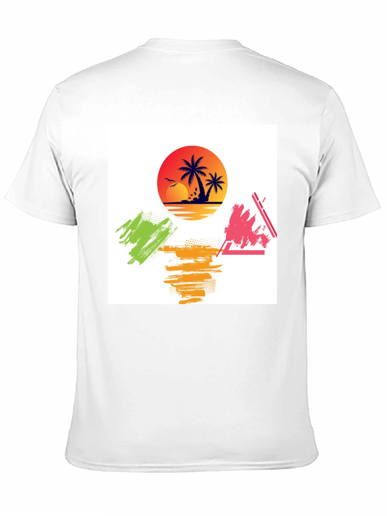 Tropical Sunset Graphic Tee - Relaxed Fit
