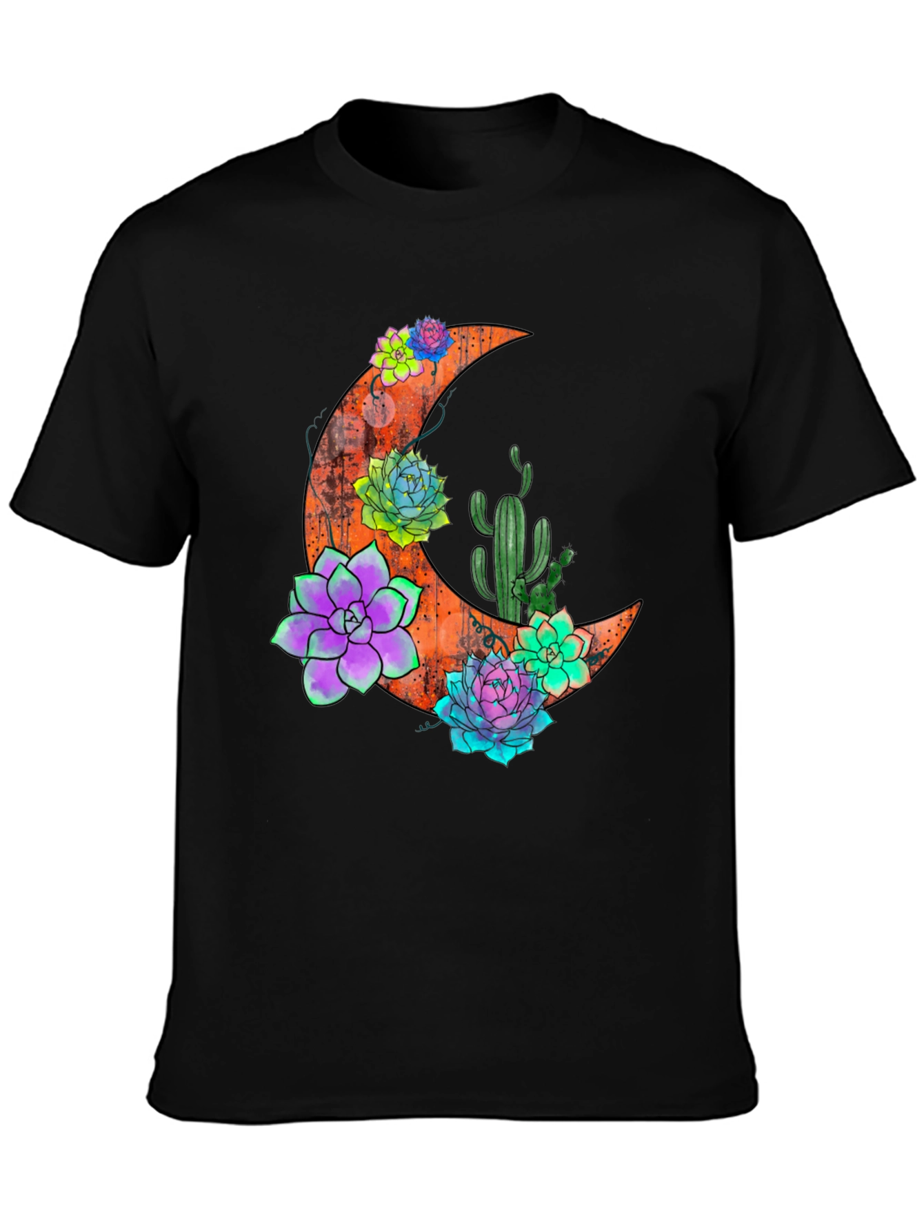 Crescent Moon & Succulent T-Shirt