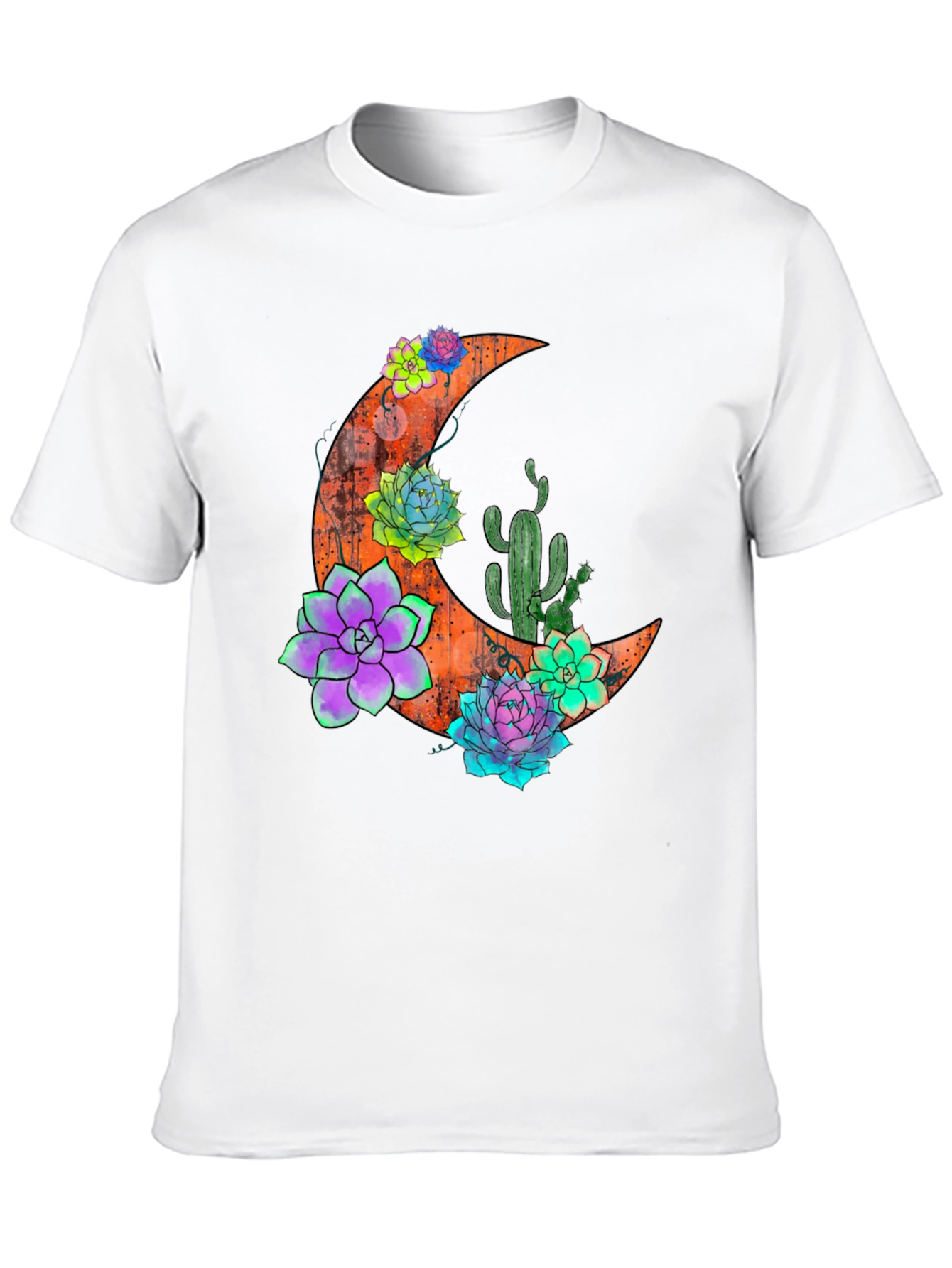 Crescent Moon & Succulent T-Shirt