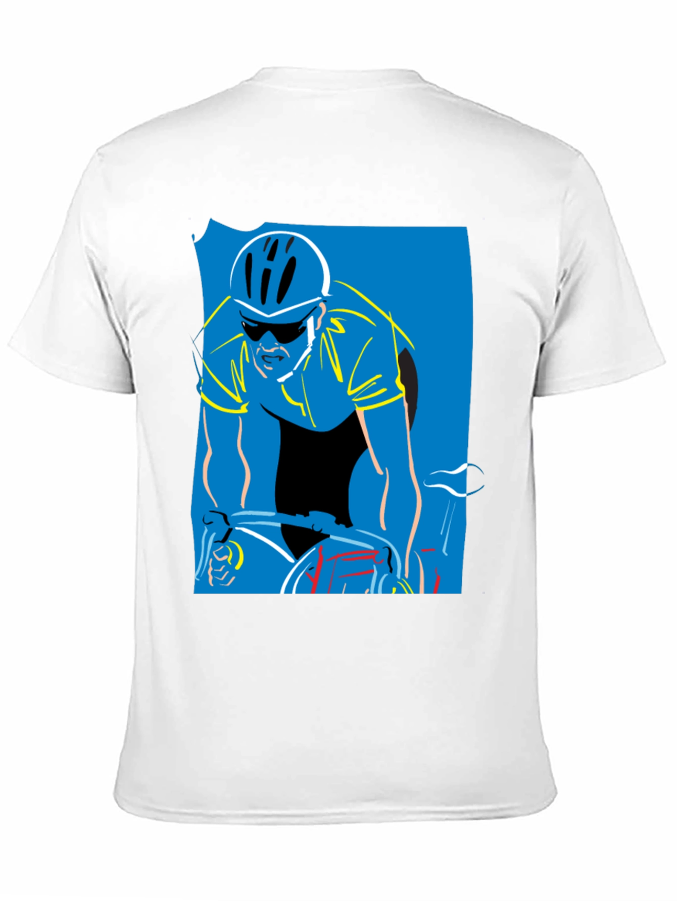 Cyclist Graphic Print T-Shirt - Black