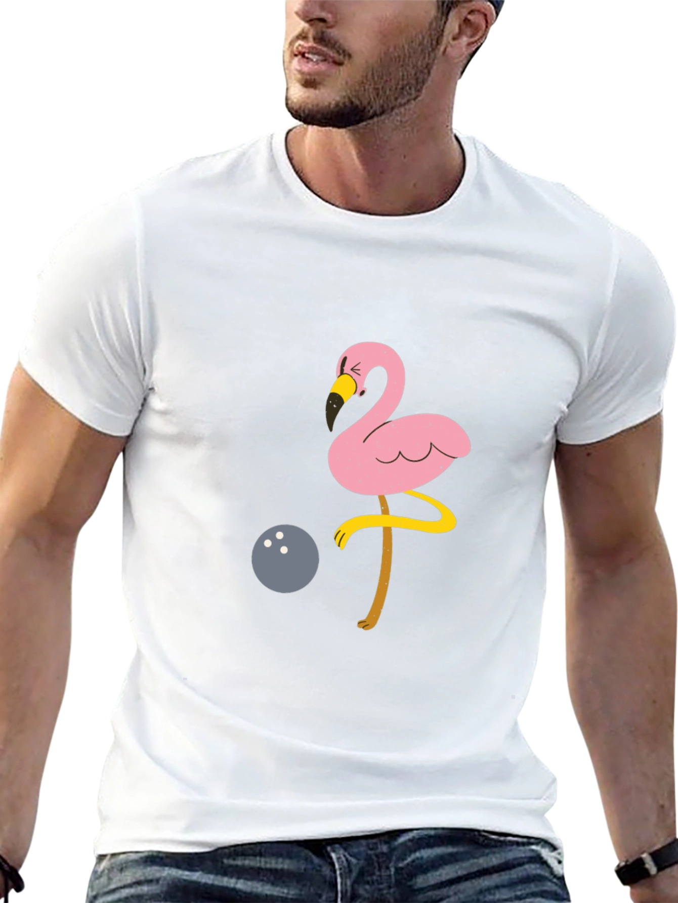 Flamingo Bowling T-Shirt - Fun & Unique Design