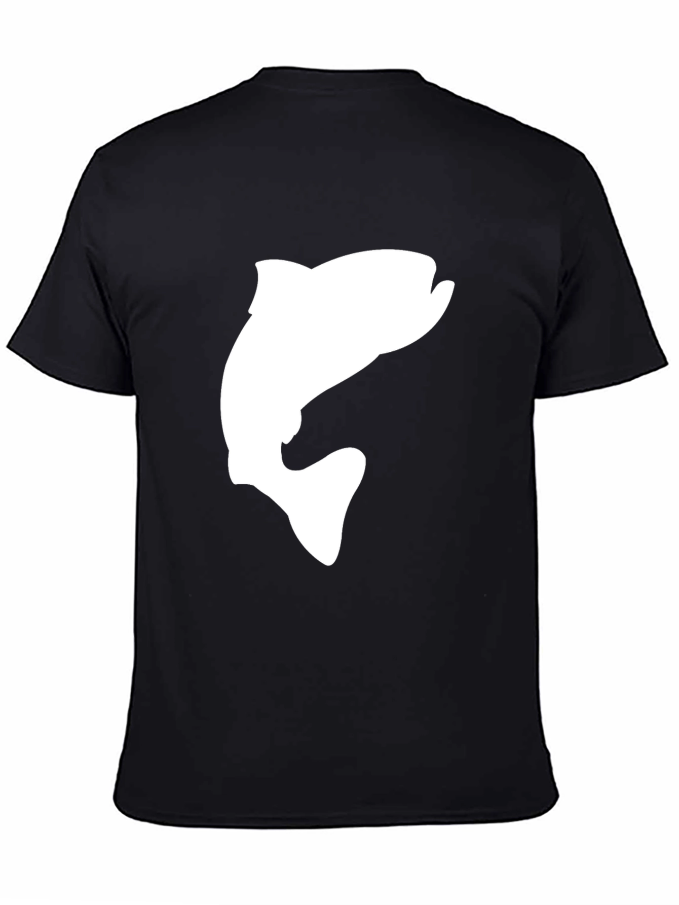 Fish Graphic Black T-Shirt - Casual Cotton Tee