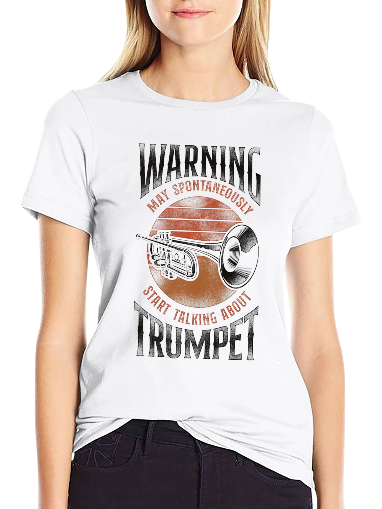 Warning Trumpet Graphic T-Shirt