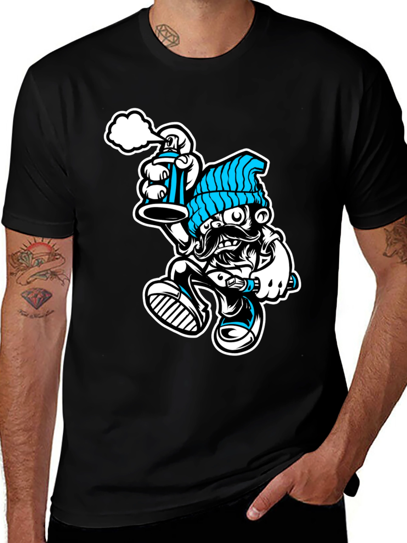 Cool Graphic T-Shirt: Graffiti Man