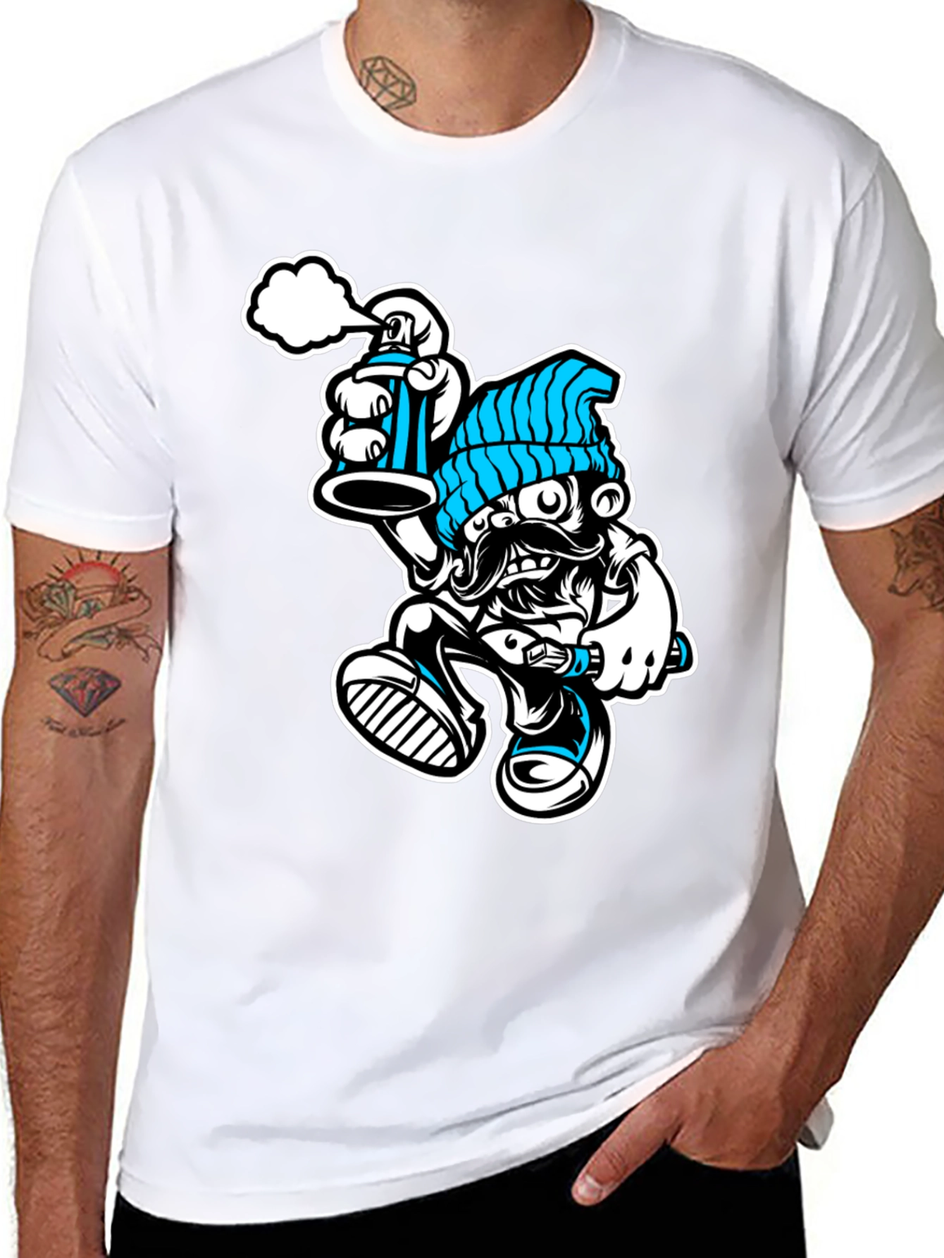 Cool Graphic T-Shirt: Graffiti Man