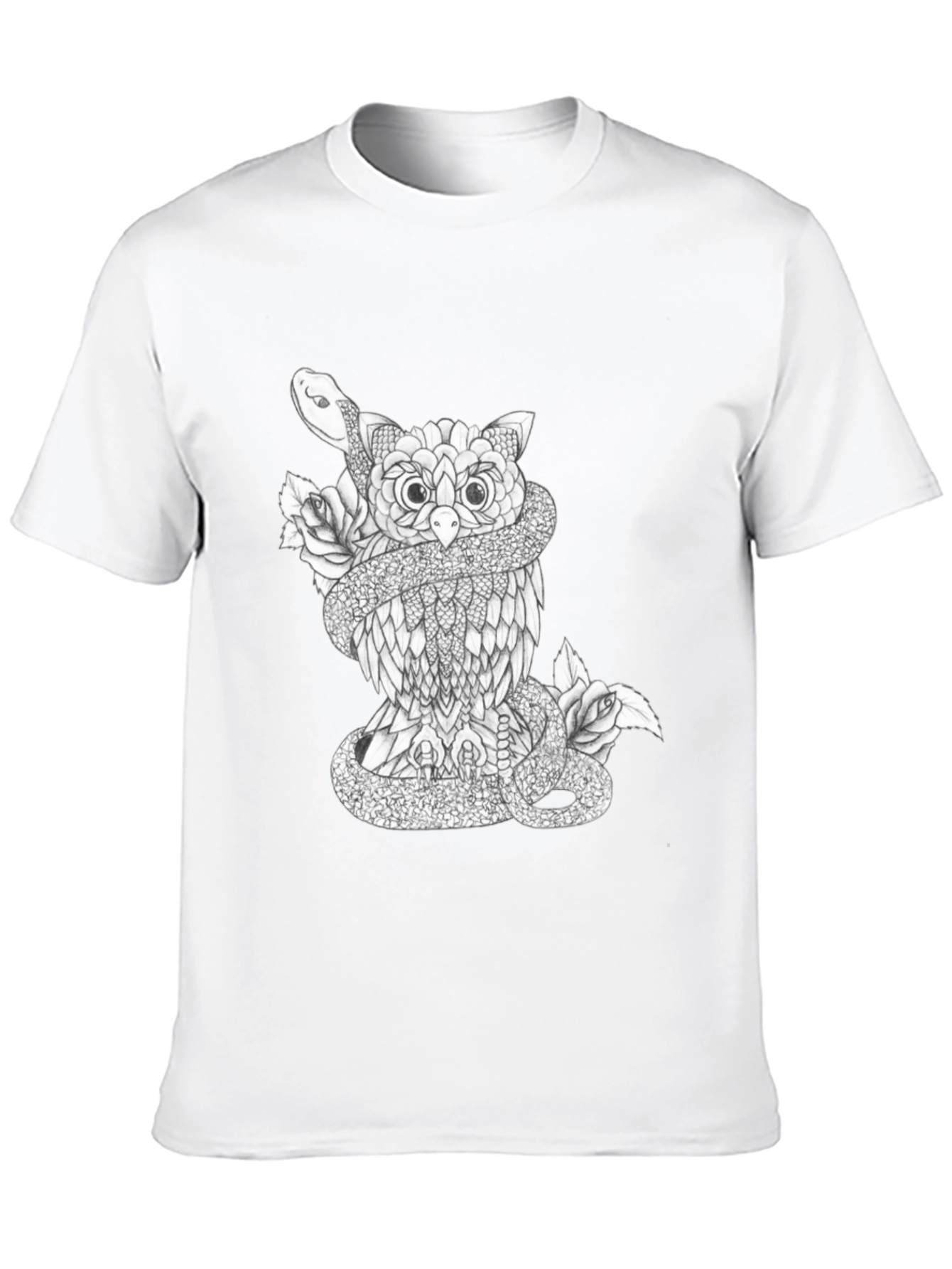 Owl & Snake Graphic Print Tee