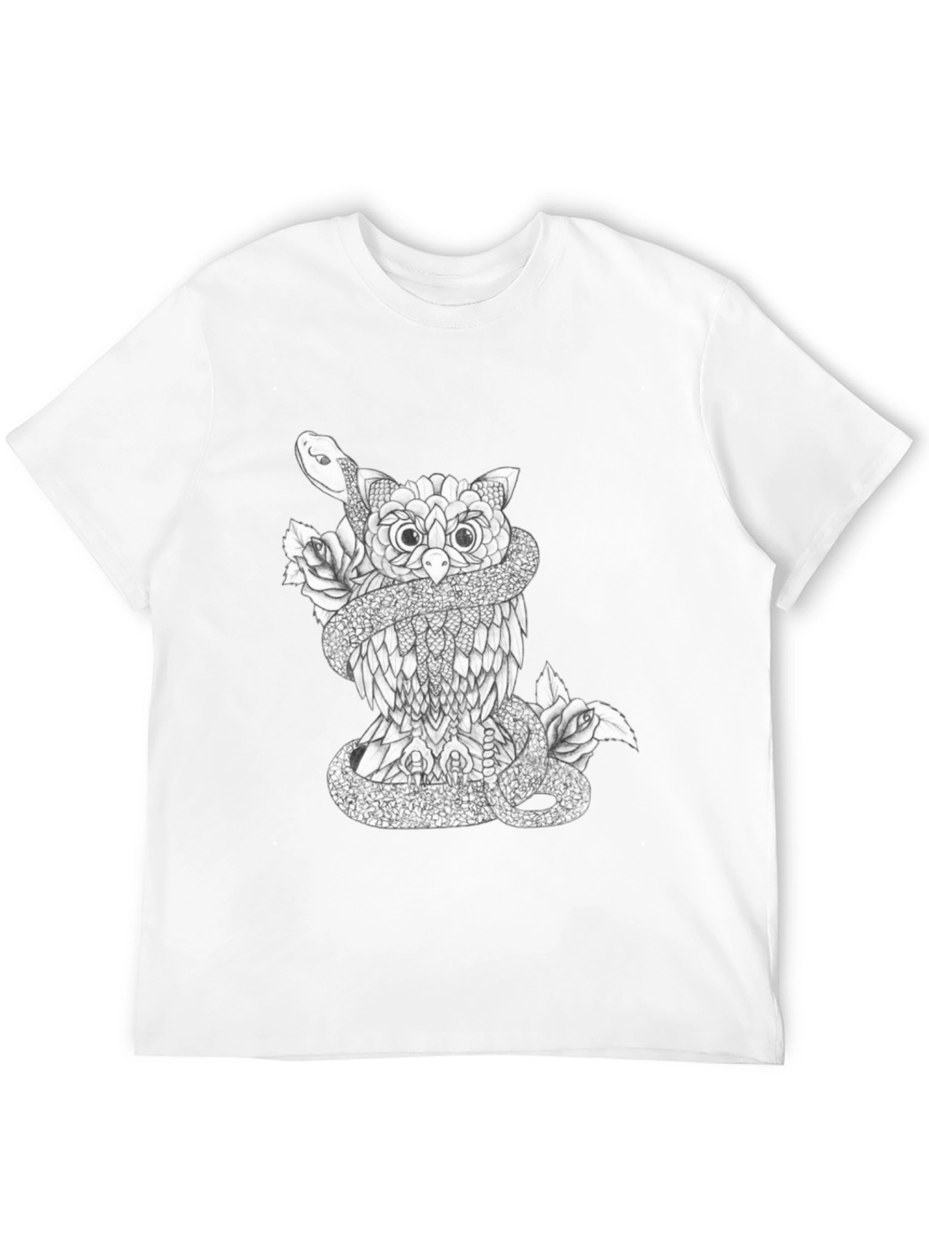 Owl & Snake Graphic Print Tee