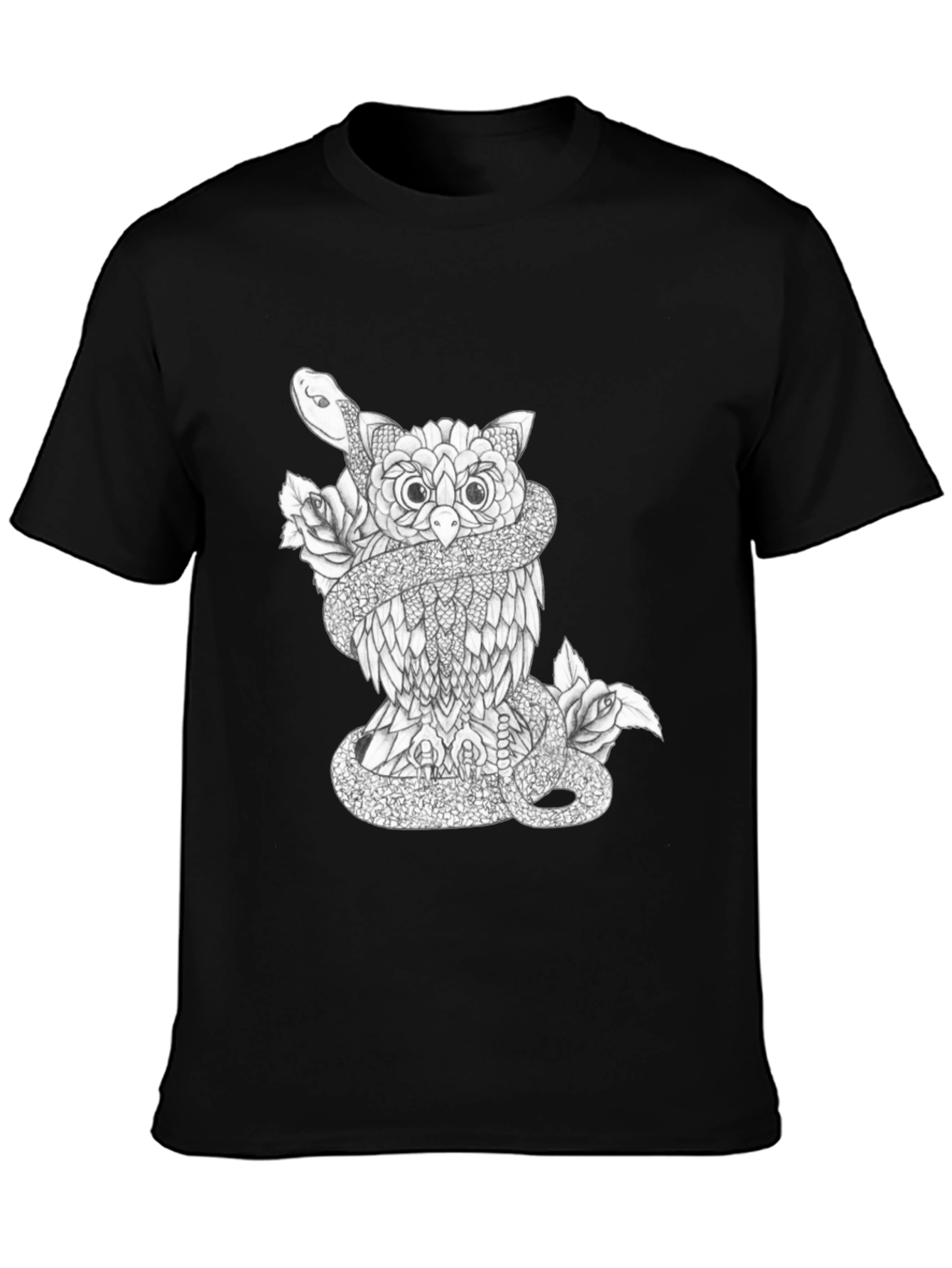 Owl & Snake Graphic Print Tee