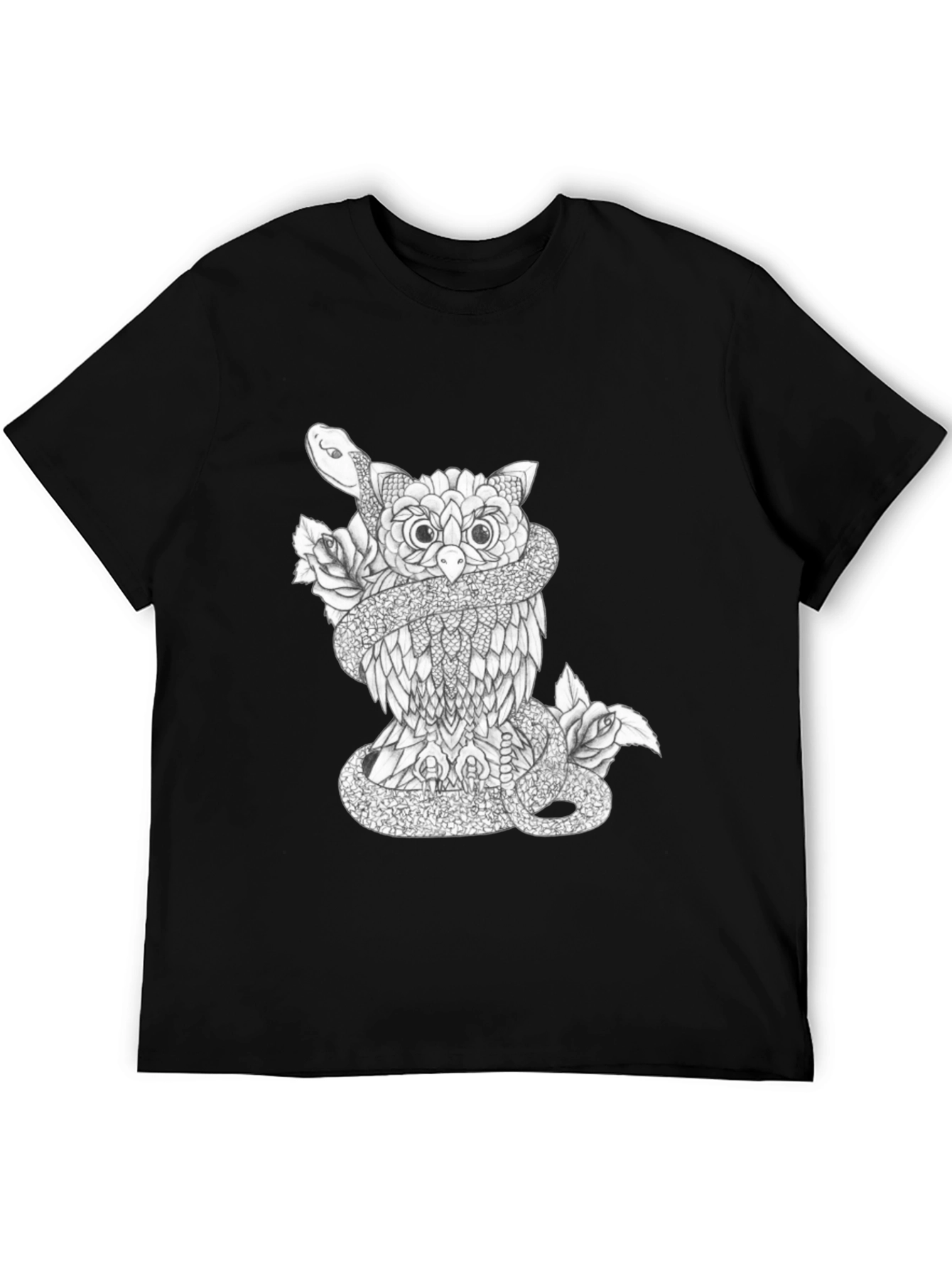 Owl & Snake Graphic Print Tee