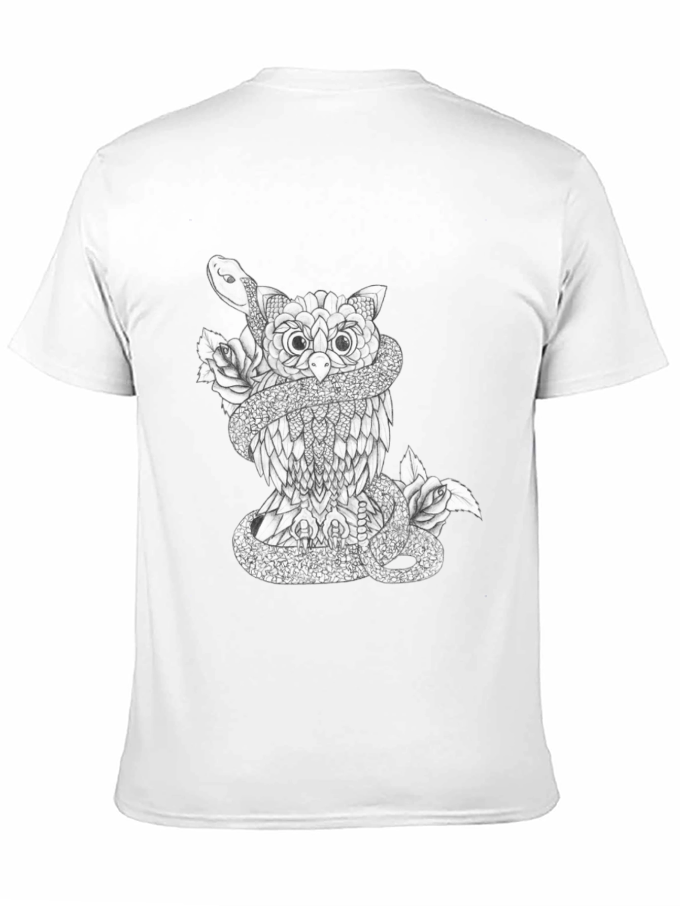 Owl & Snake Graphic Print Tee