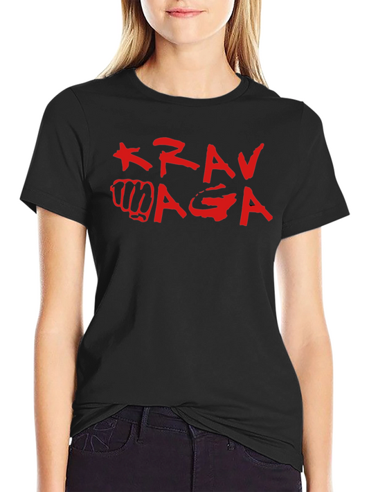 Krav Maga Black T-Shirt Martial Arts Self Defense