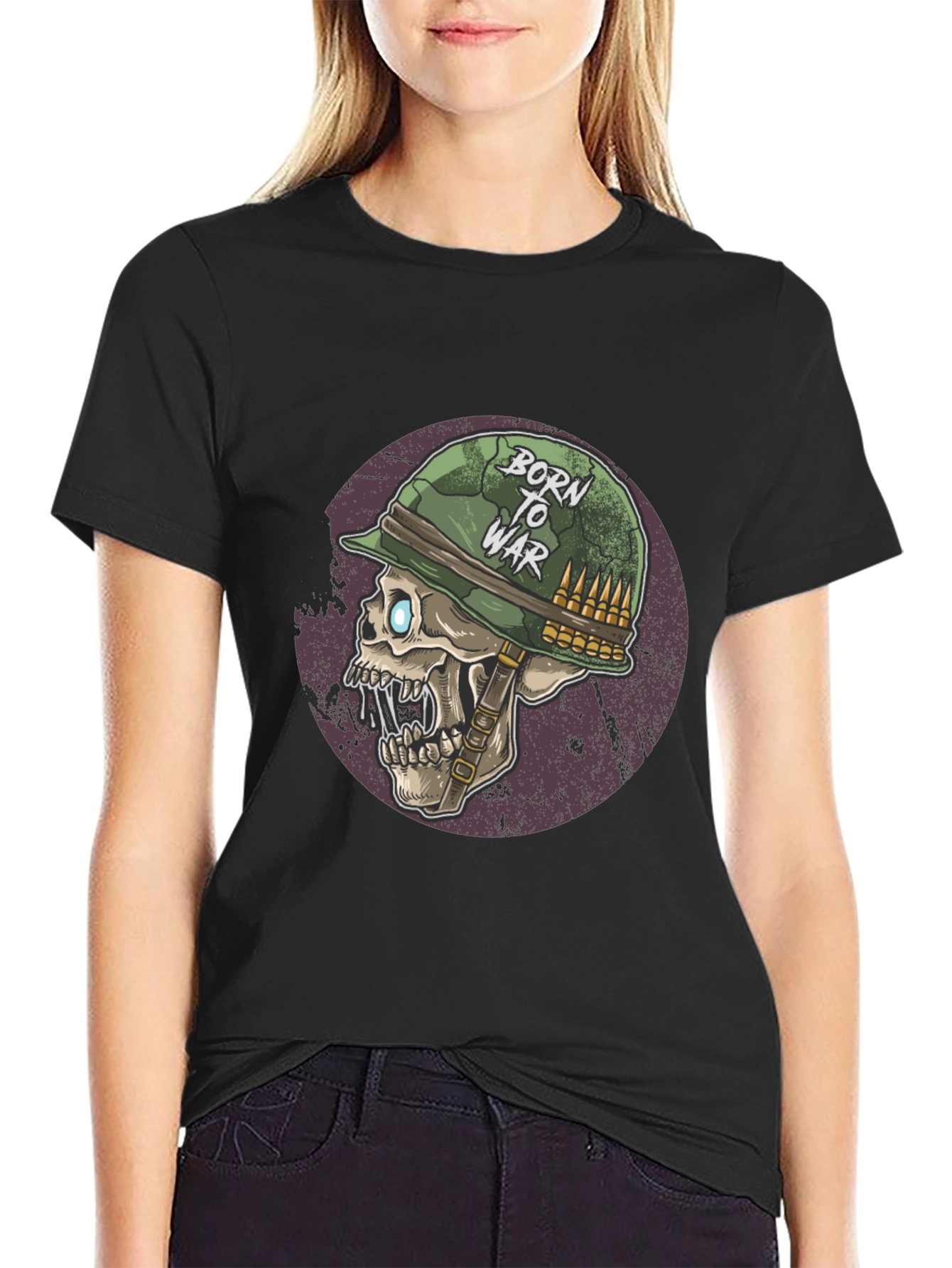 Born to War Skull Graphic Tee