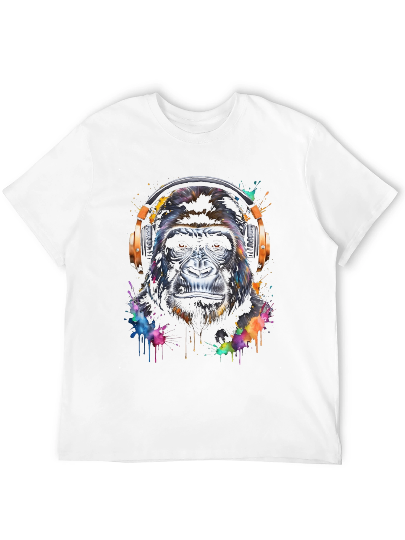 Gorilla Headphone Graphic T-Shirt