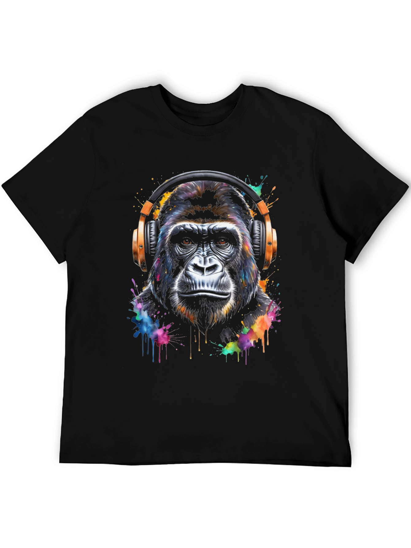 Gorilla Headphone Graphic T-Shirt