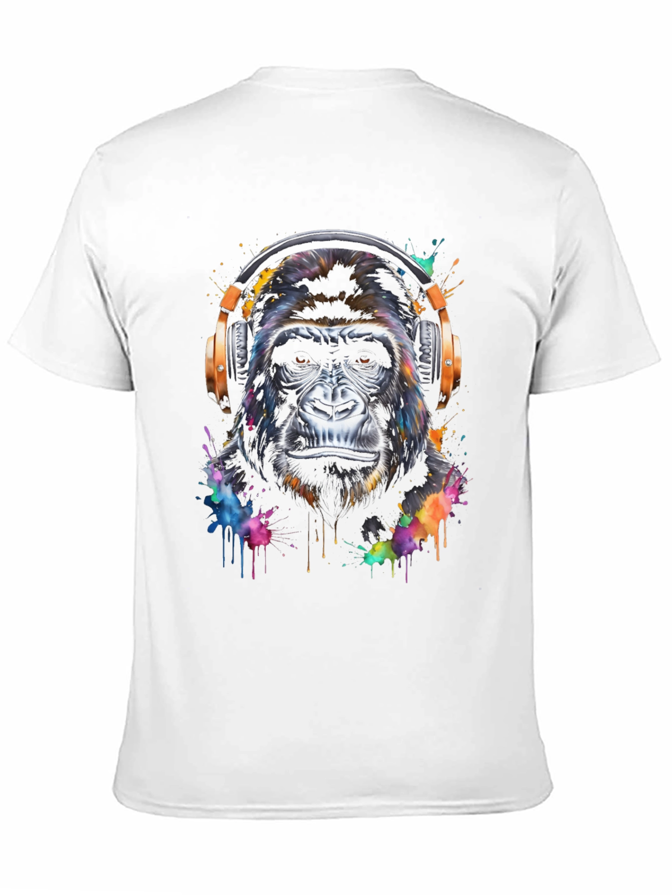 Gorilla Headphone Graphic T-Shirt