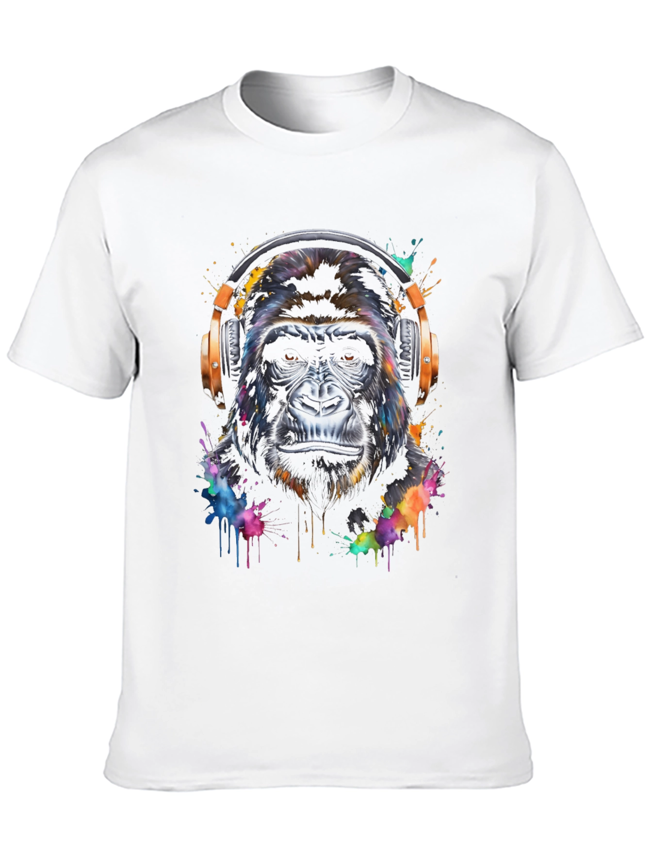 Gorilla Headphone Graphic T-Shirt