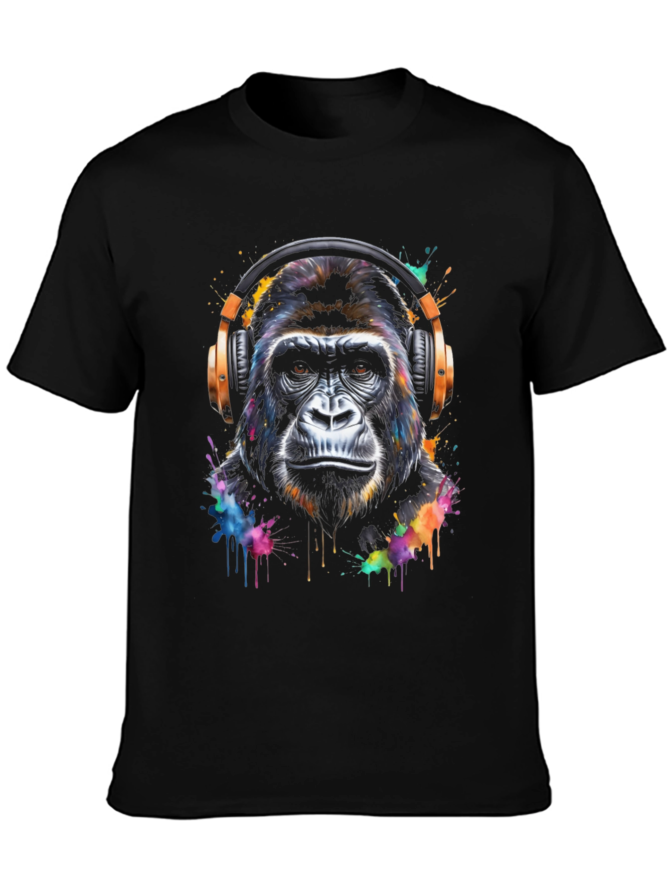 Gorilla Headphone Graphic T-Shirt