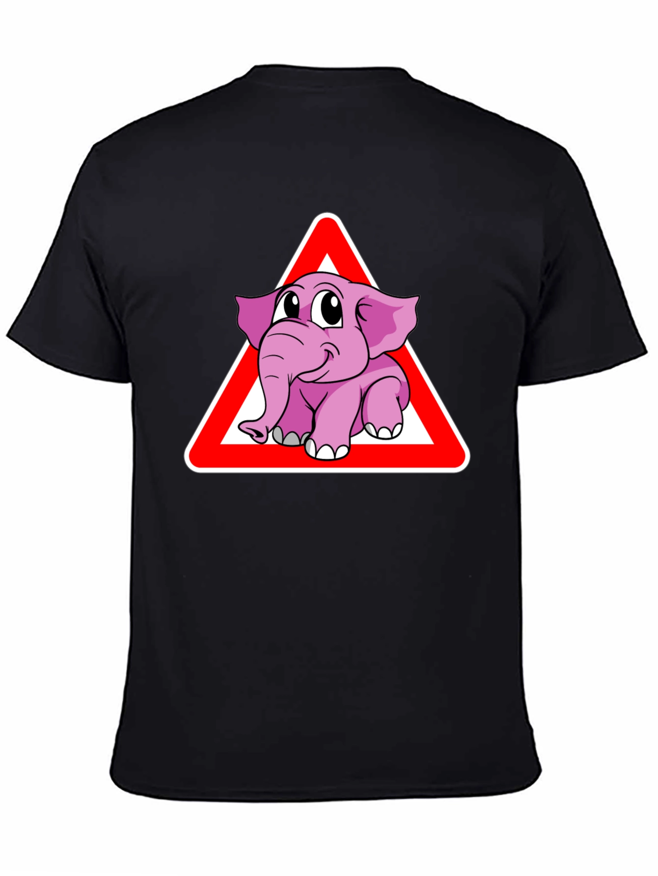 Elephant Crossing Funny Graphic T-Shirt