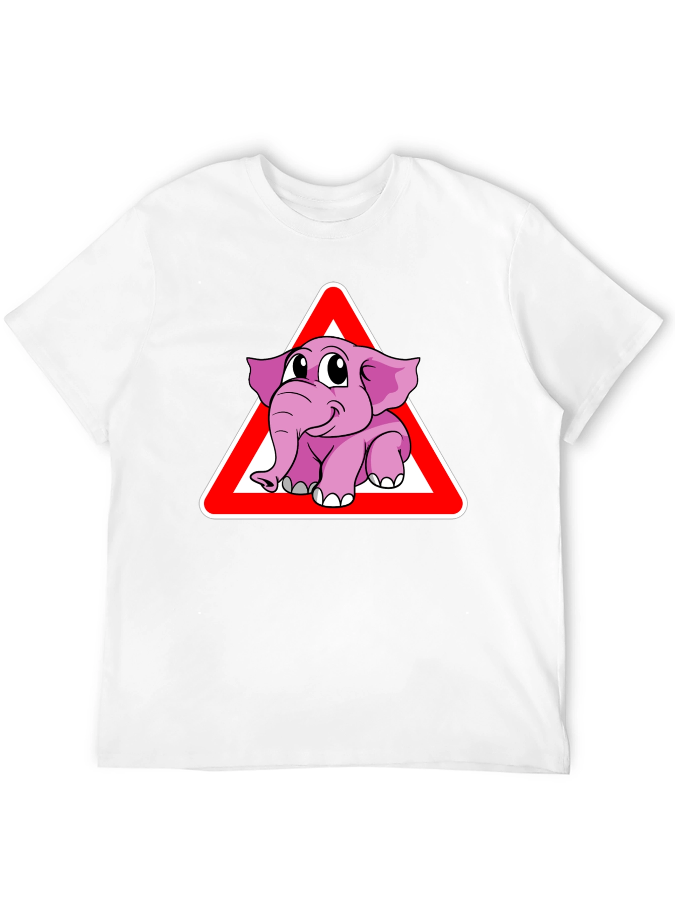 Elephant Crossing Funny Graphic T-Shirt