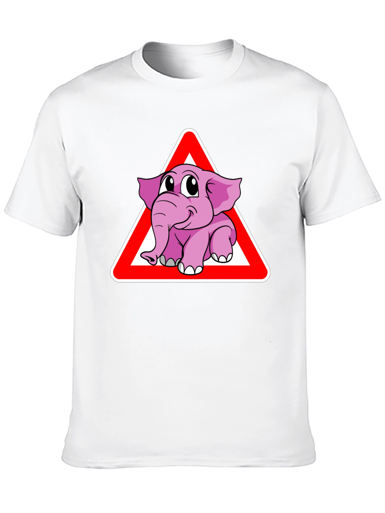 Elephant Crossing Funny Graphic T-Shirt