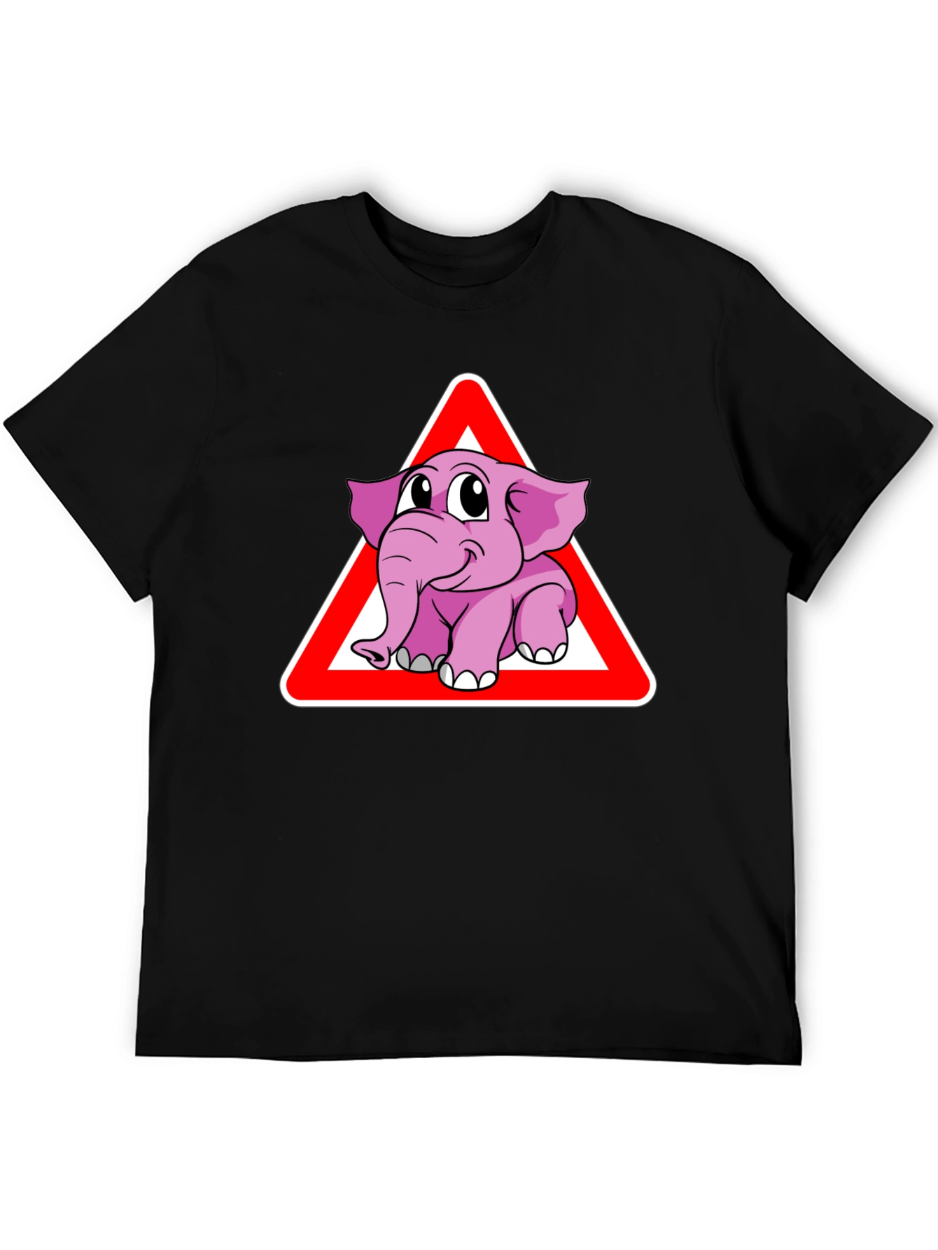 Elephant Crossing Funny Graphic T-Shirt
