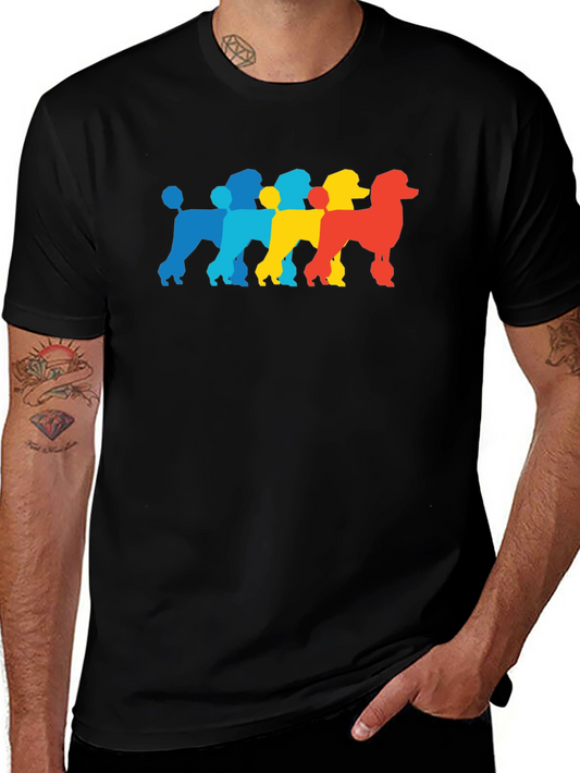 Retro Poodle T-Shirt - Colorful Dog Lover Tee