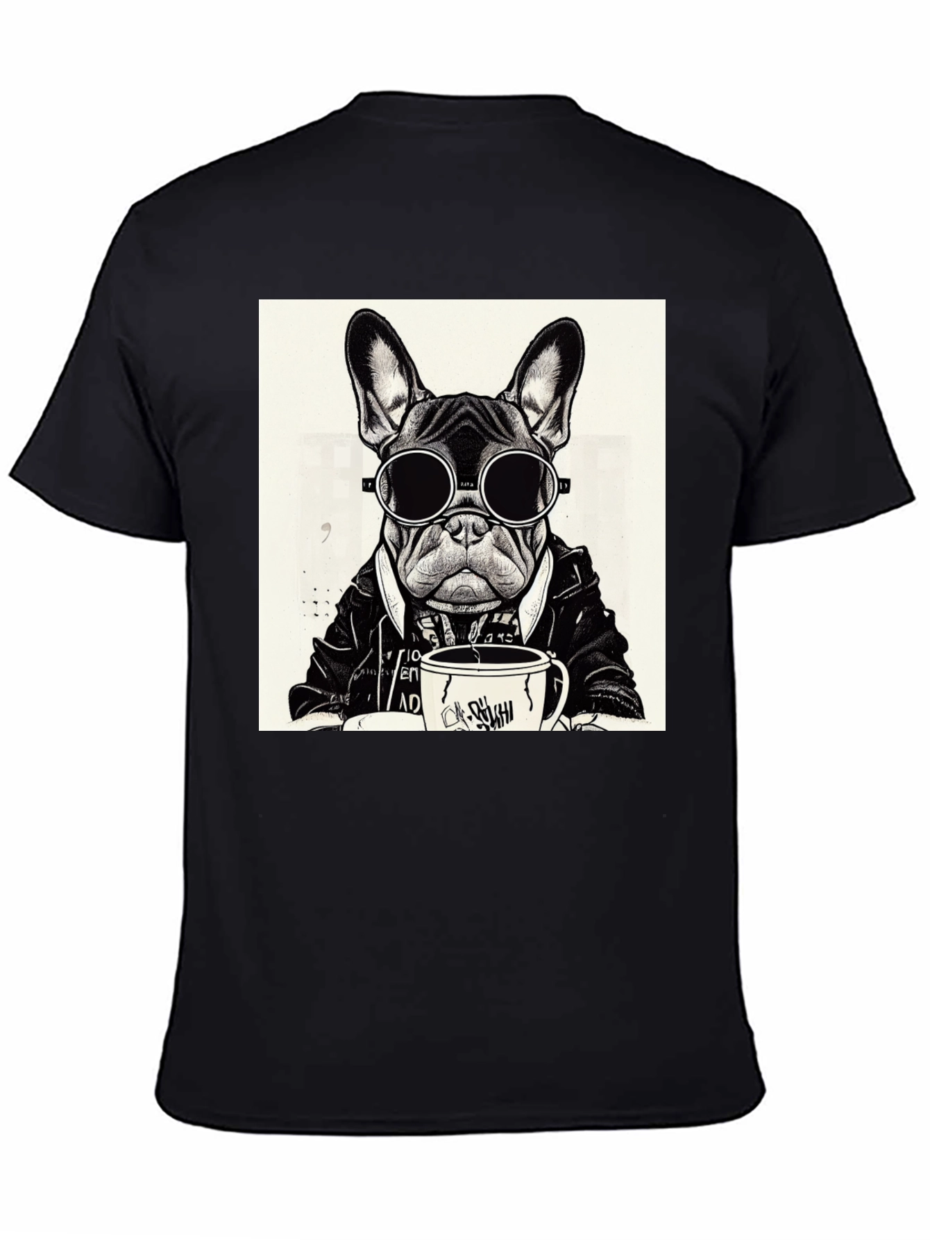 Cool Dog Graphic Tee - Coffee & Shades