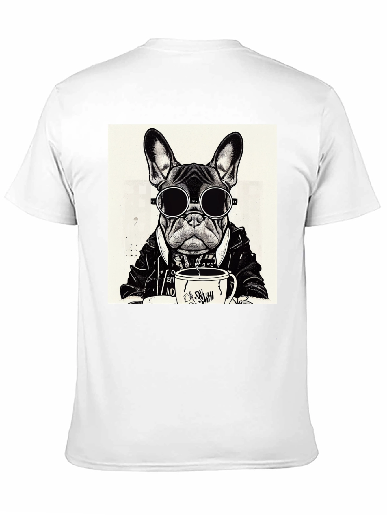 Cool Dog Graphic Tee - Coffee & Shades