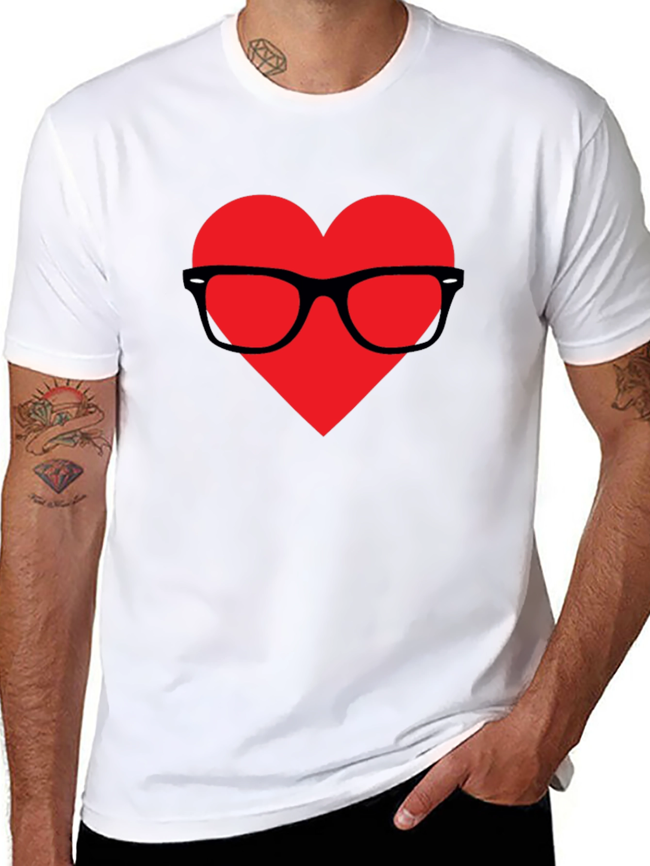Geeky Heart T-Shirt - Love Nerds