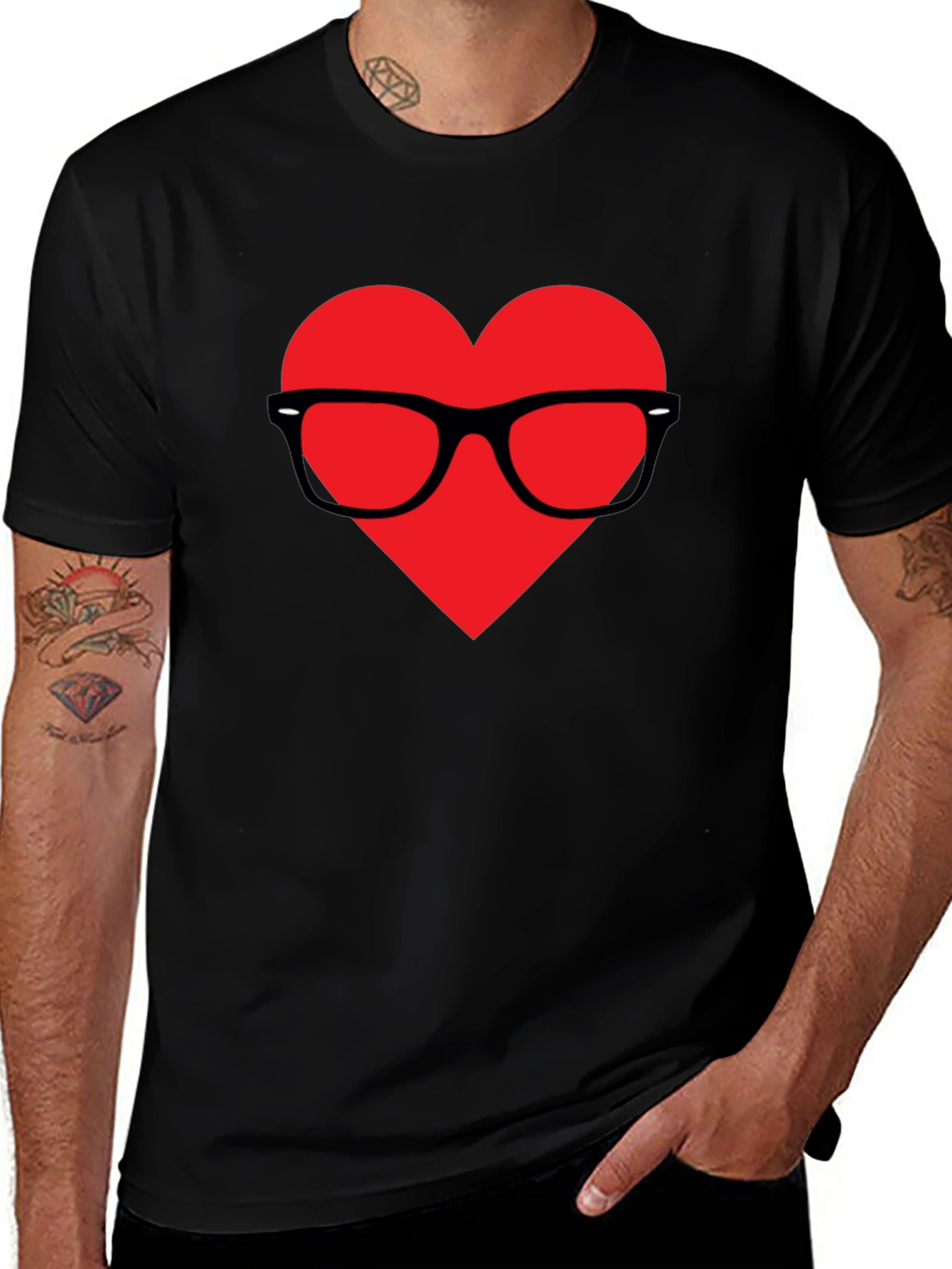 Geeky Heart T-Shirt - Love Nerds