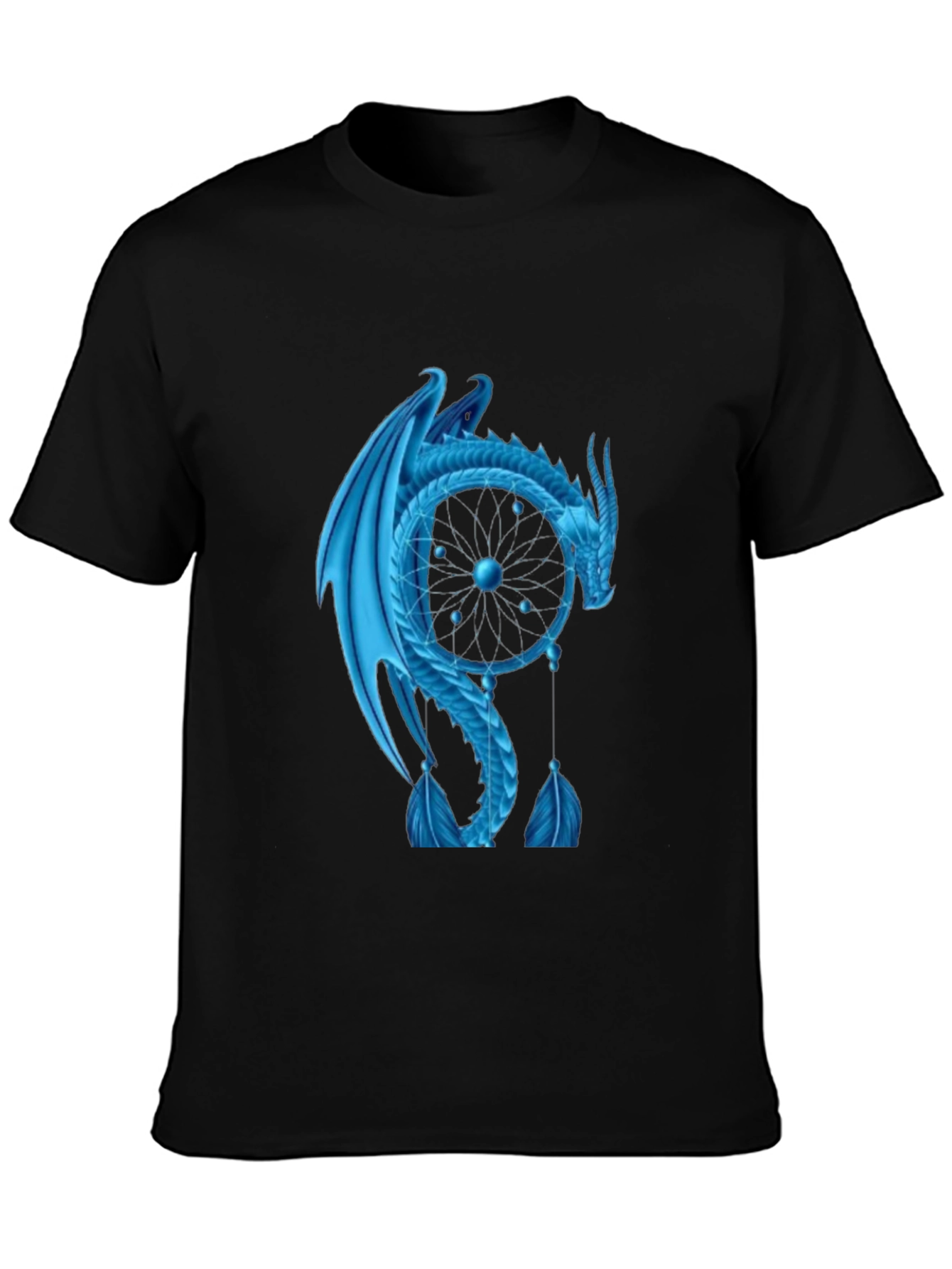 Dragon Dreamcatcher Graphic T-Shirt - Black