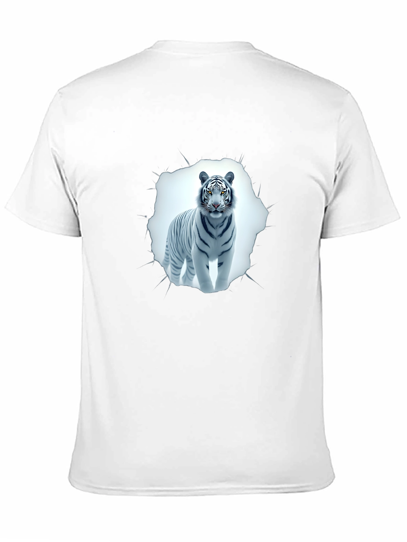 White Tiger Graphic Tee - Black T-Shirt