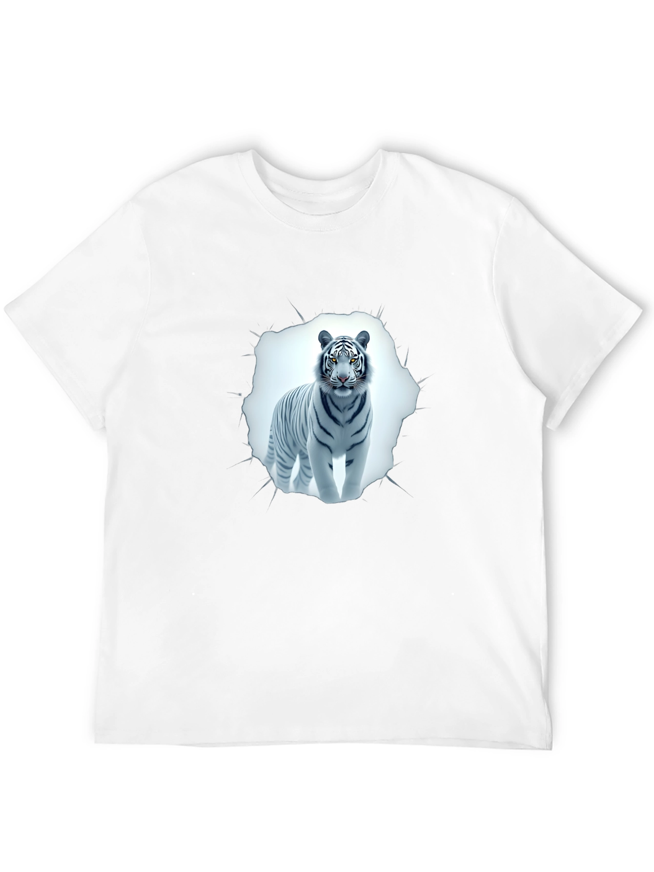 White Tiger Graphic Tee - Black T-Shirt