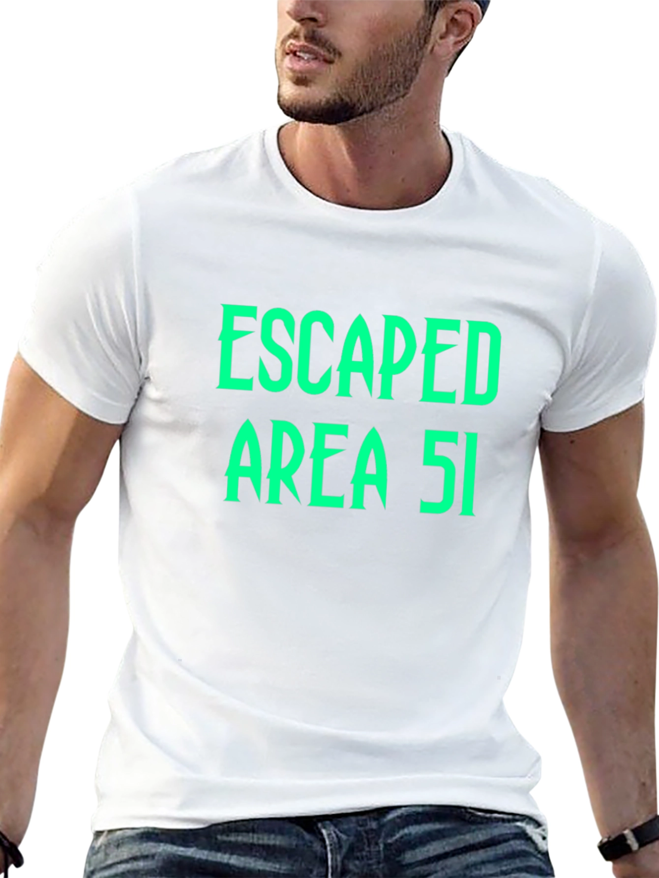Escaped Area 51 Graphic Black T-Shirt