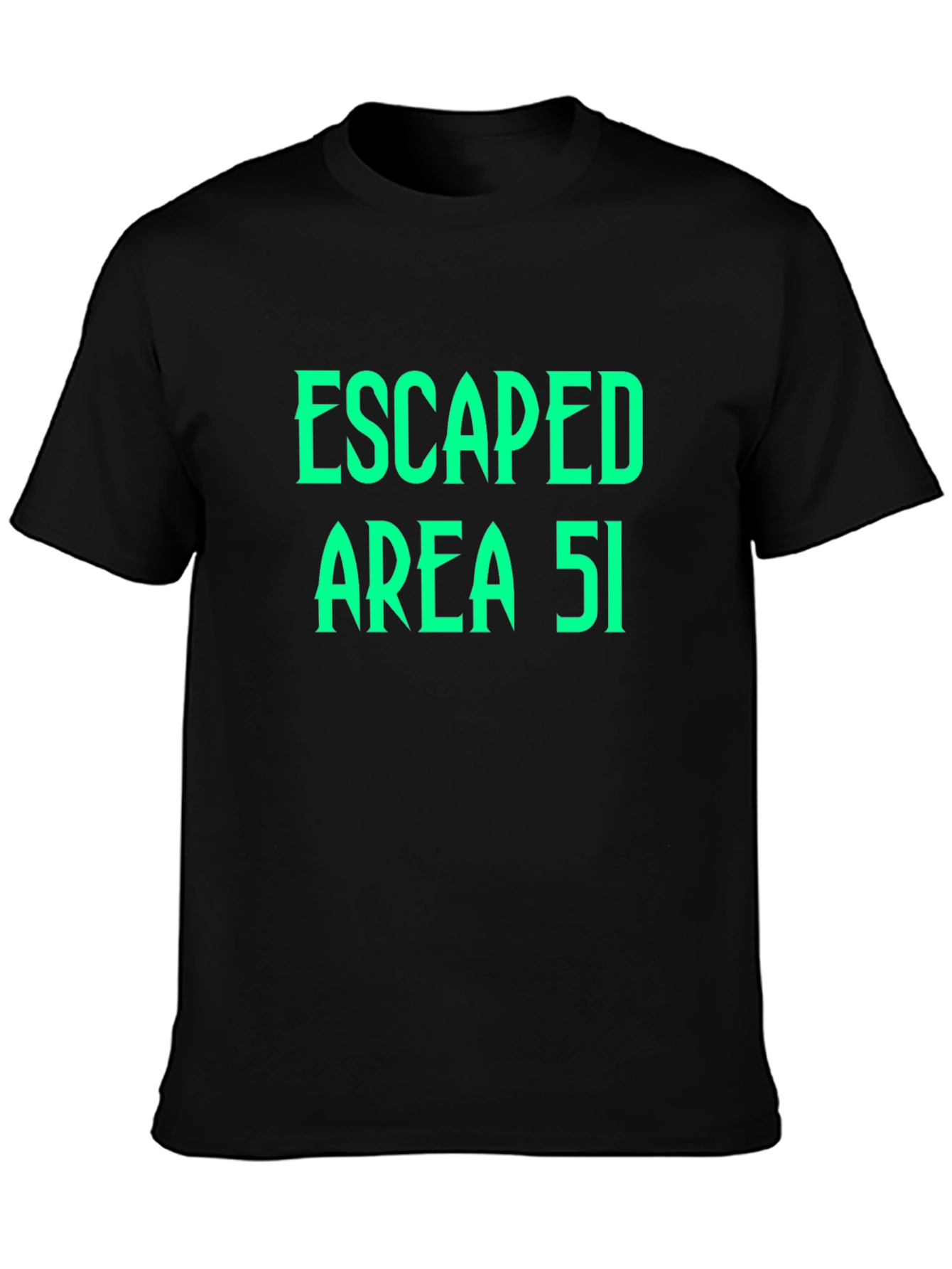 Escaped Area 51 Graphic Black T-Shirt