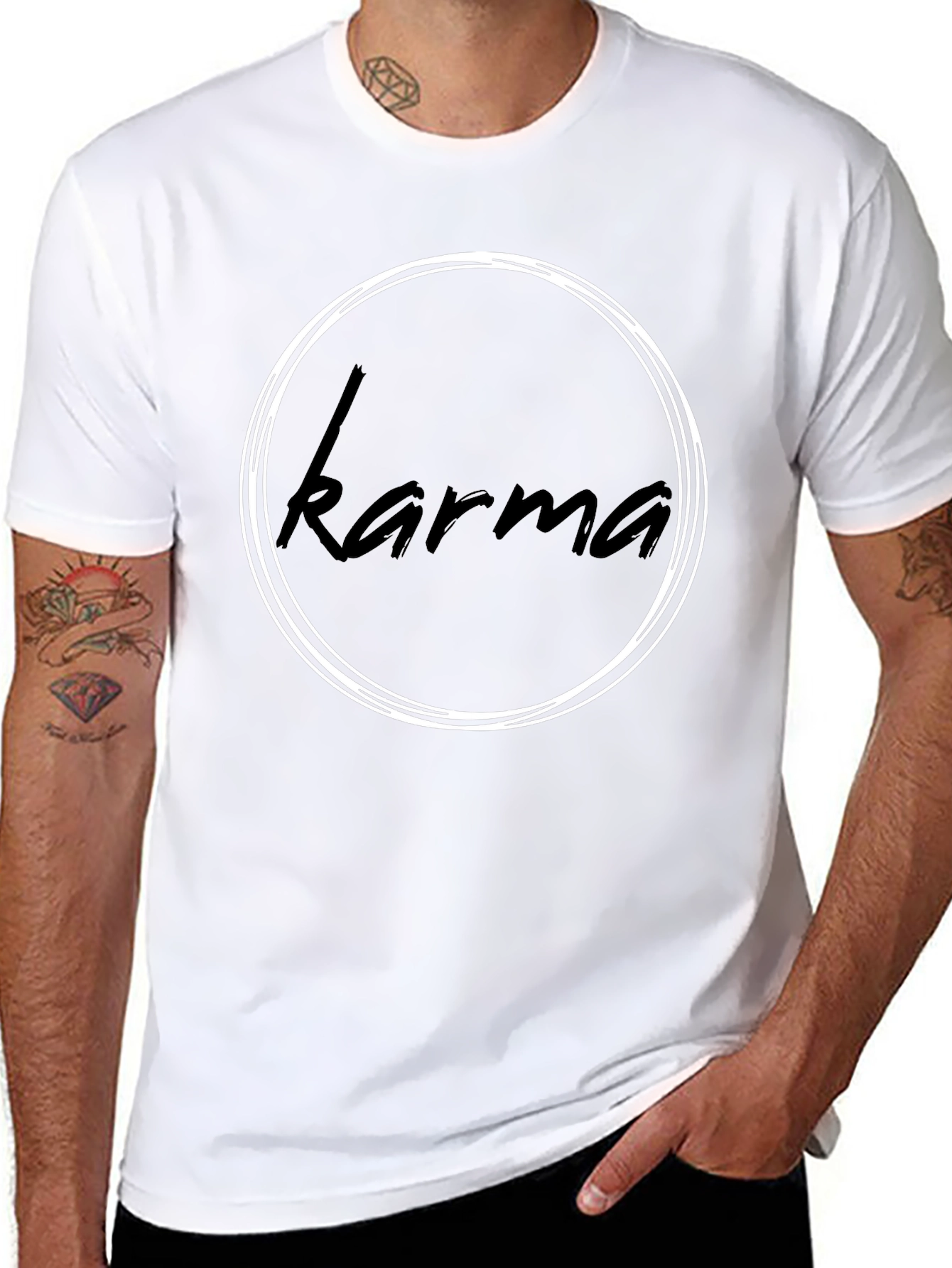 Karma Circle Tee - Stylish Graphic T-Shirt
