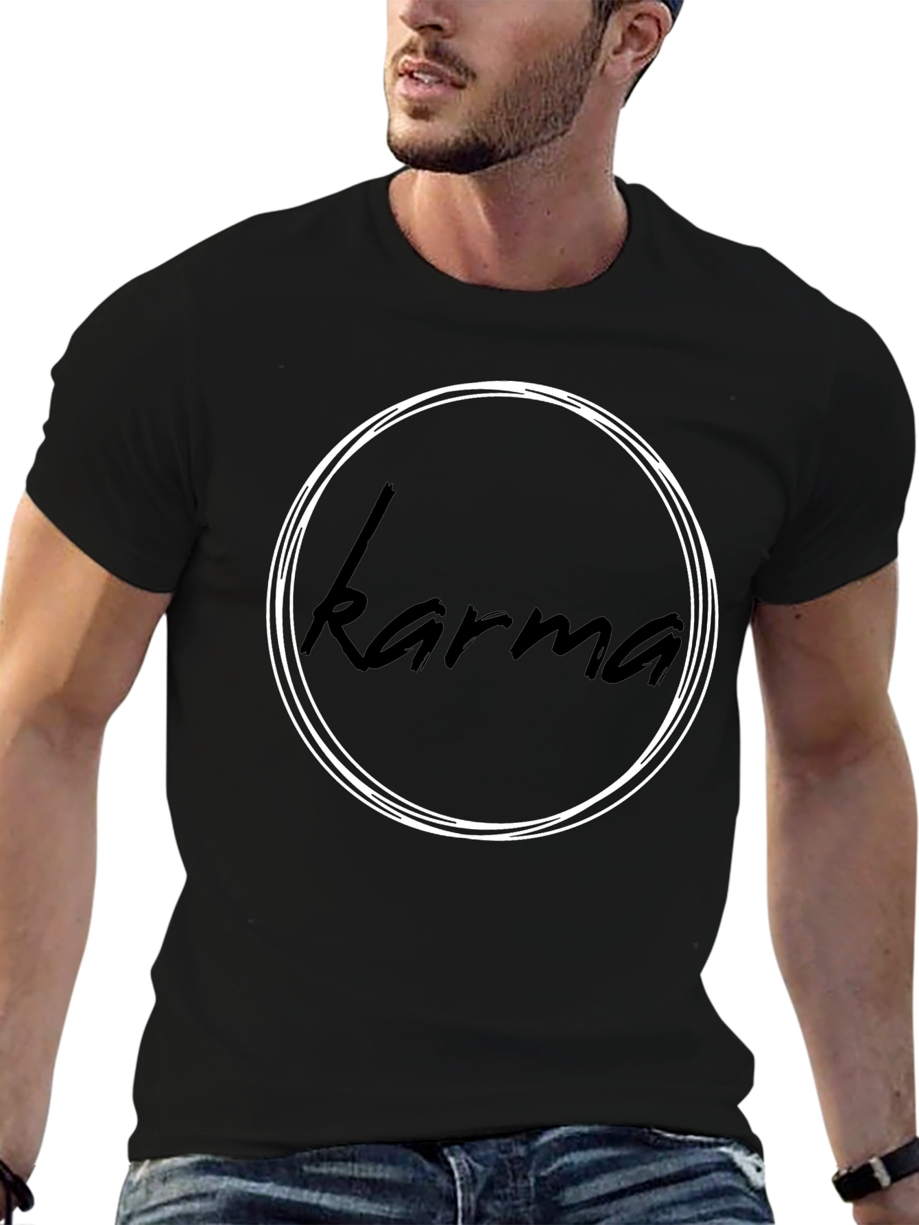 Karma Circle Tee - Stylish Graphic T-Shirt