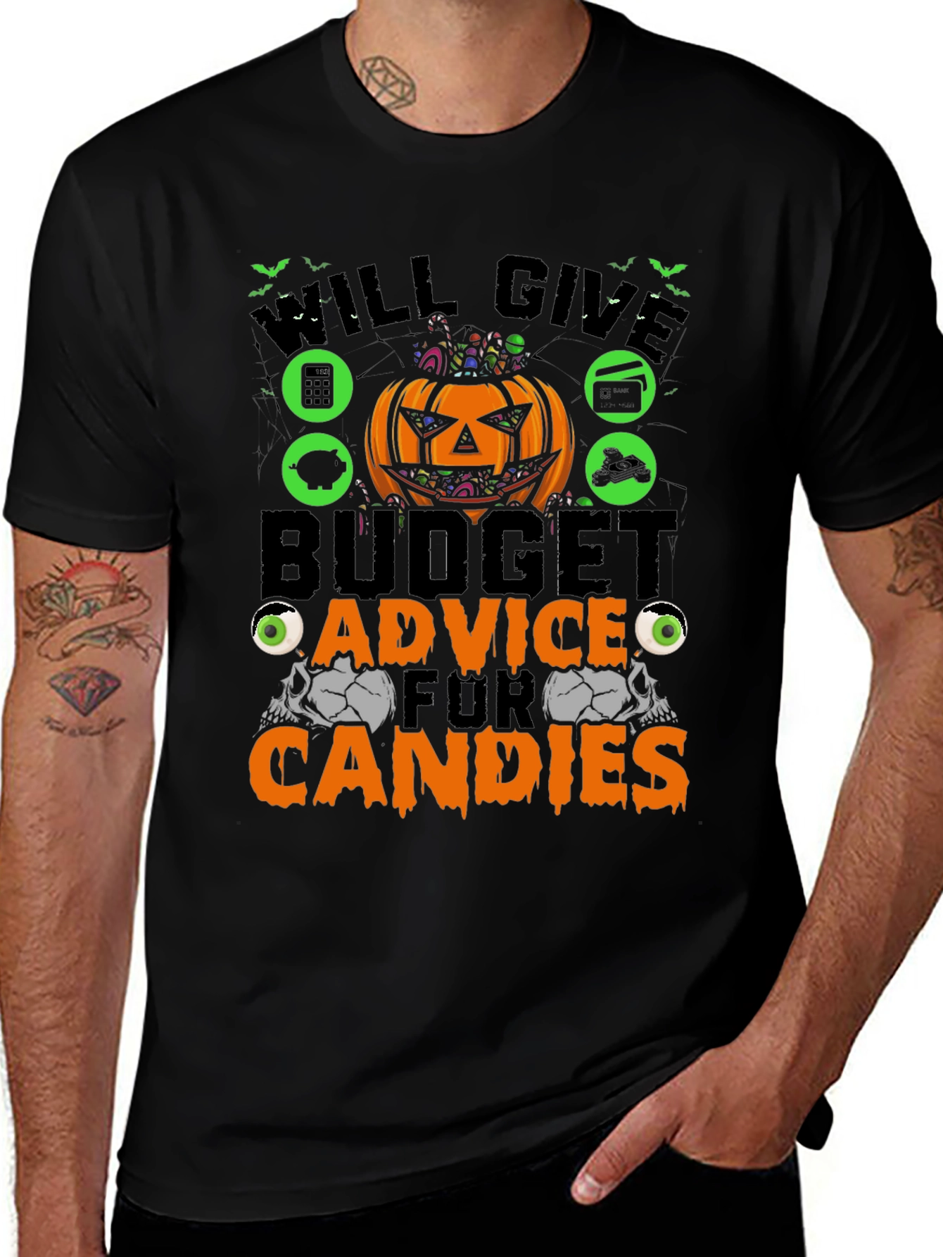 Budget Advice for Candies Halloween Black T-Shirt