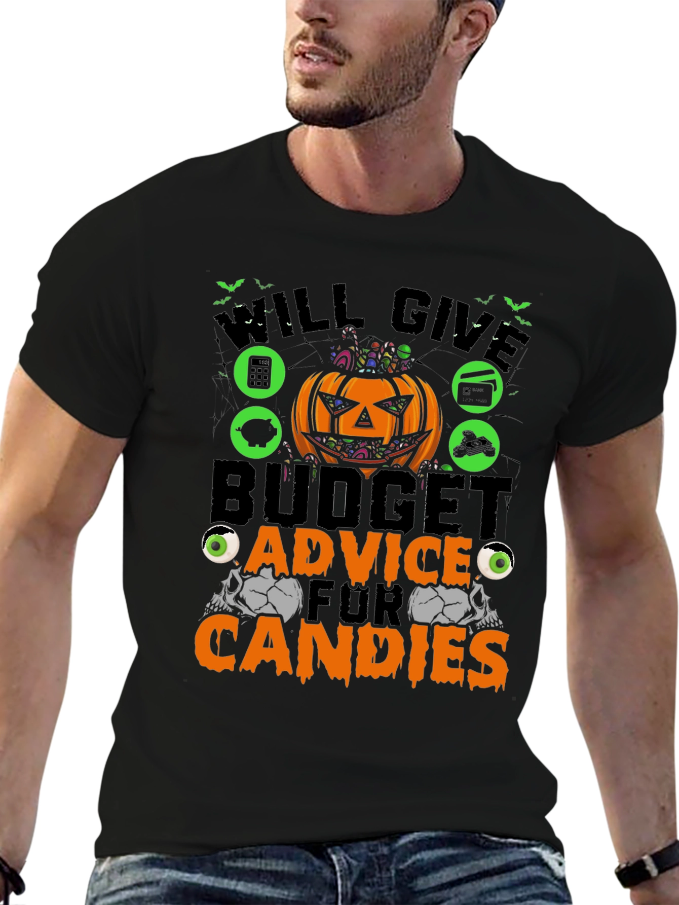 Budget Advice for Candies Halloween Black T-Shirt