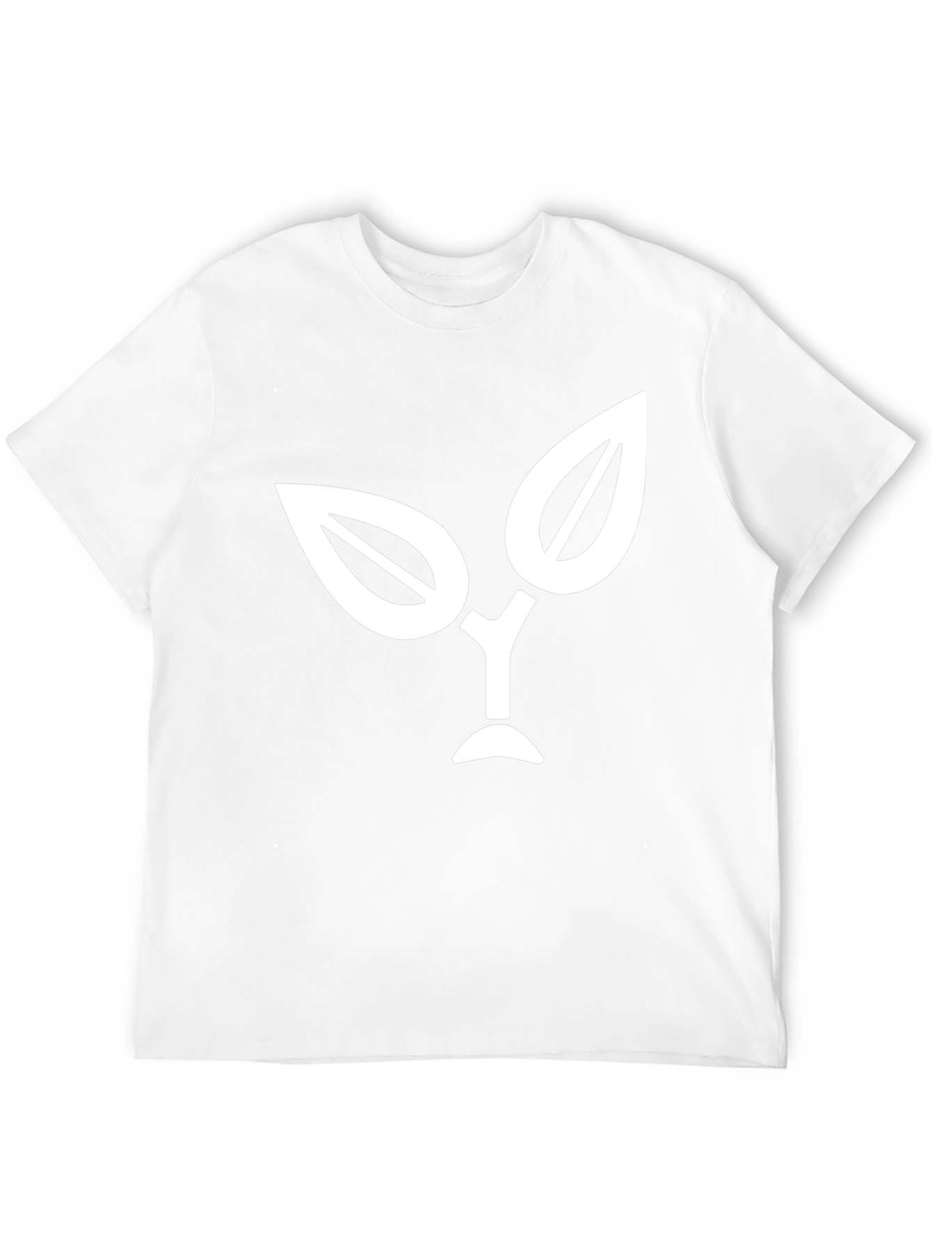 Nature Logo Black T-Shirt - Modern Leaf Design