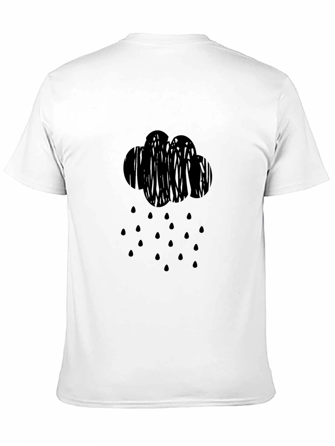 Rainy Day Graphic Tee - Black Cotton Comfort