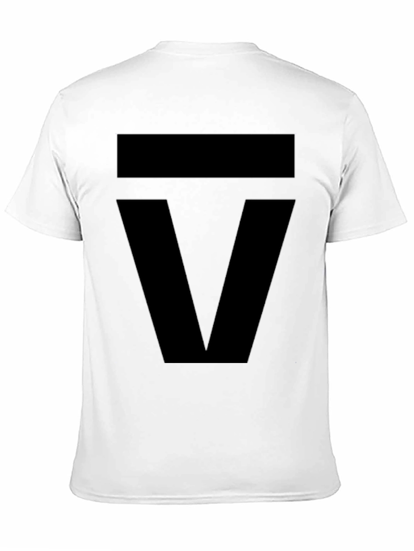 Modern Geometric Graphic Tee - Bold Black Design