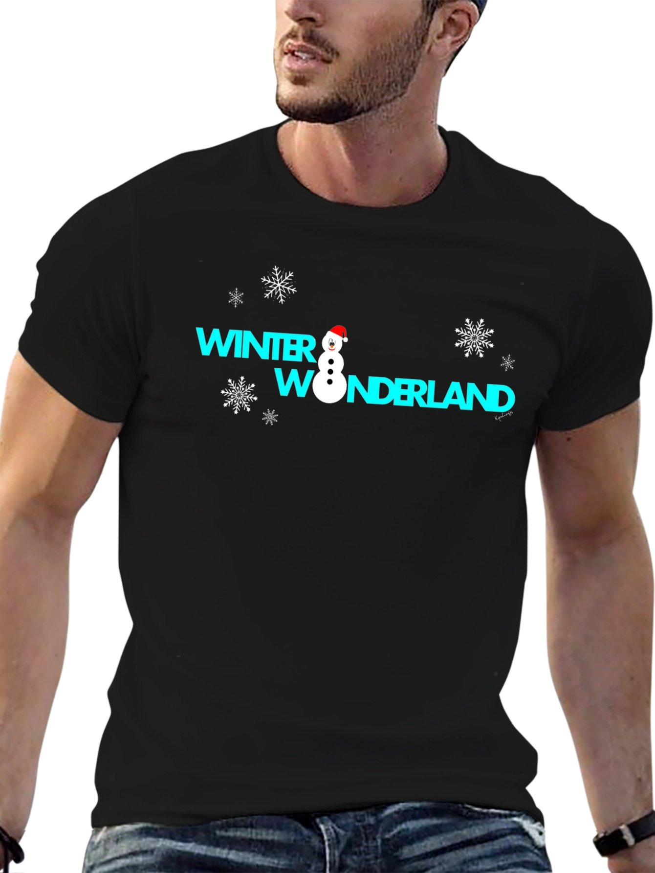 Winter Wonderland Graphic Tee - Black
