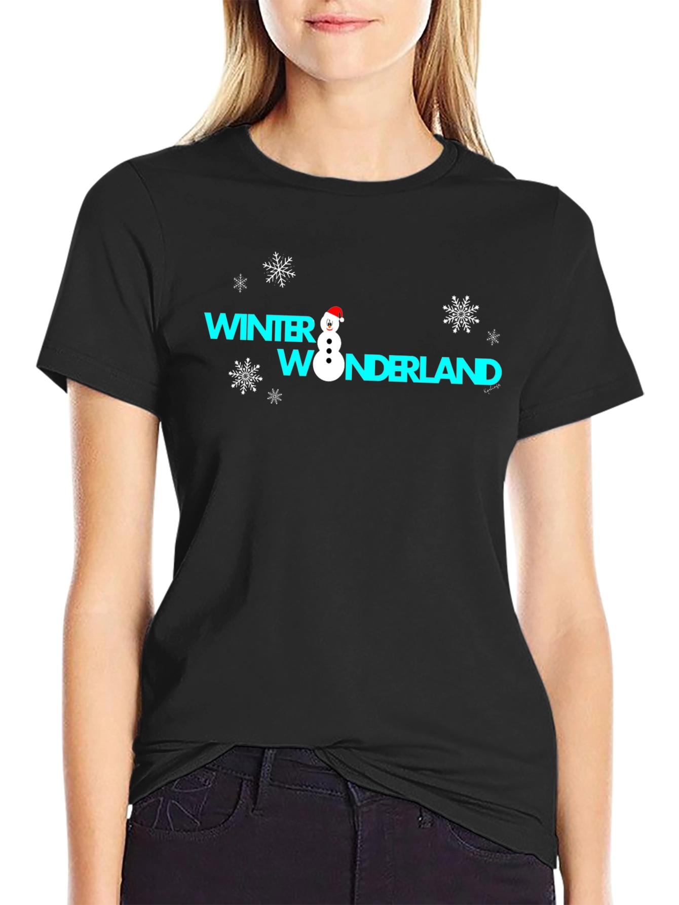 Winter Wonderland Graphic Tee - Black