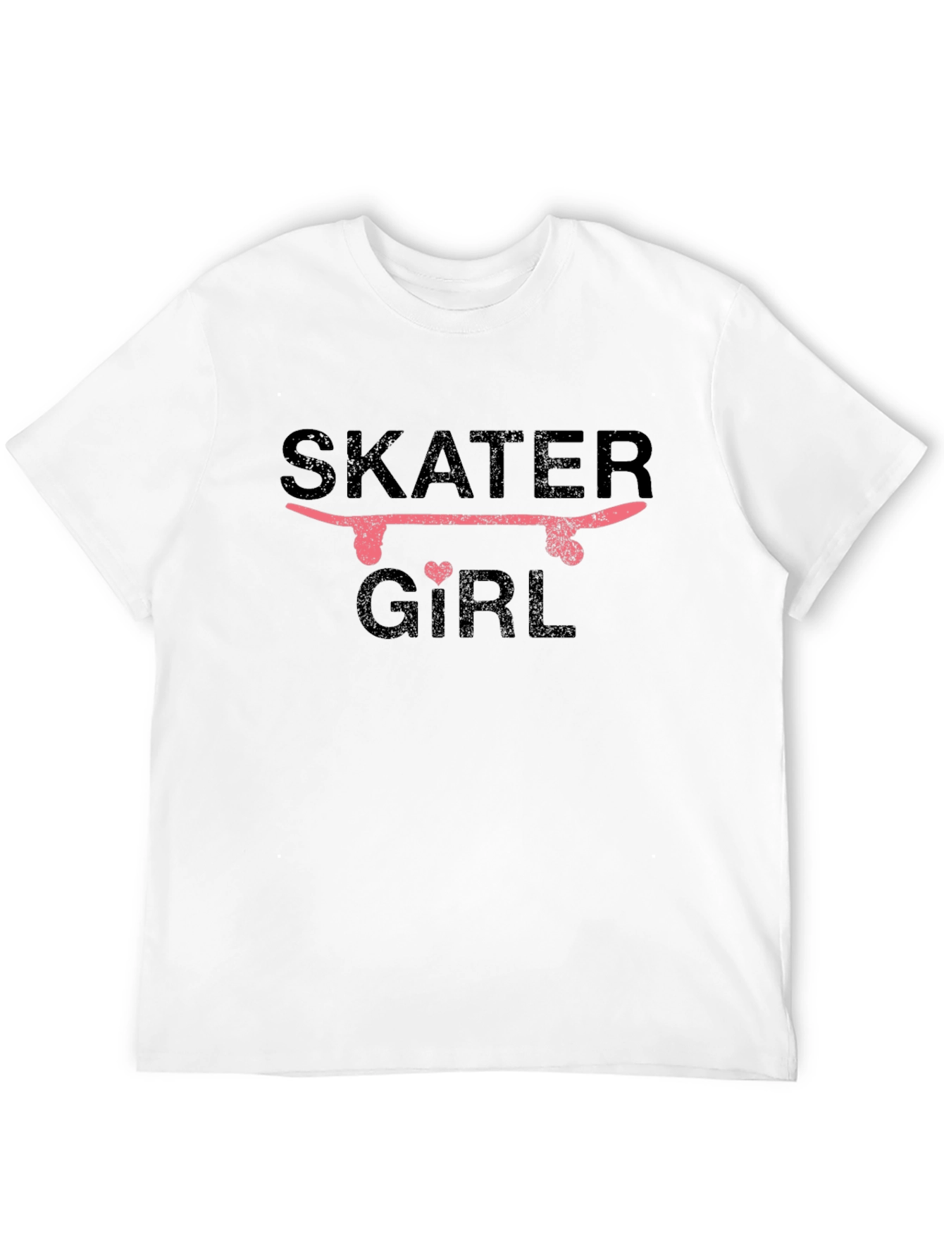 Skater Girl Graphic T-Shirt - Black