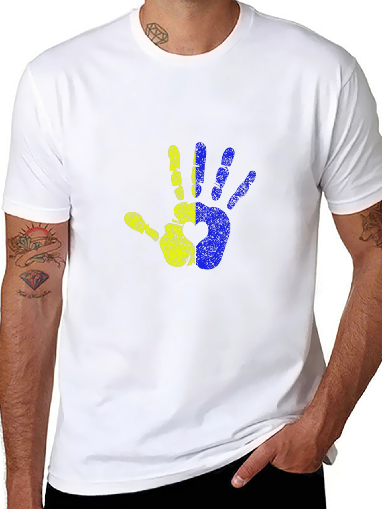 Ukraine Hand Heart T-Shirt