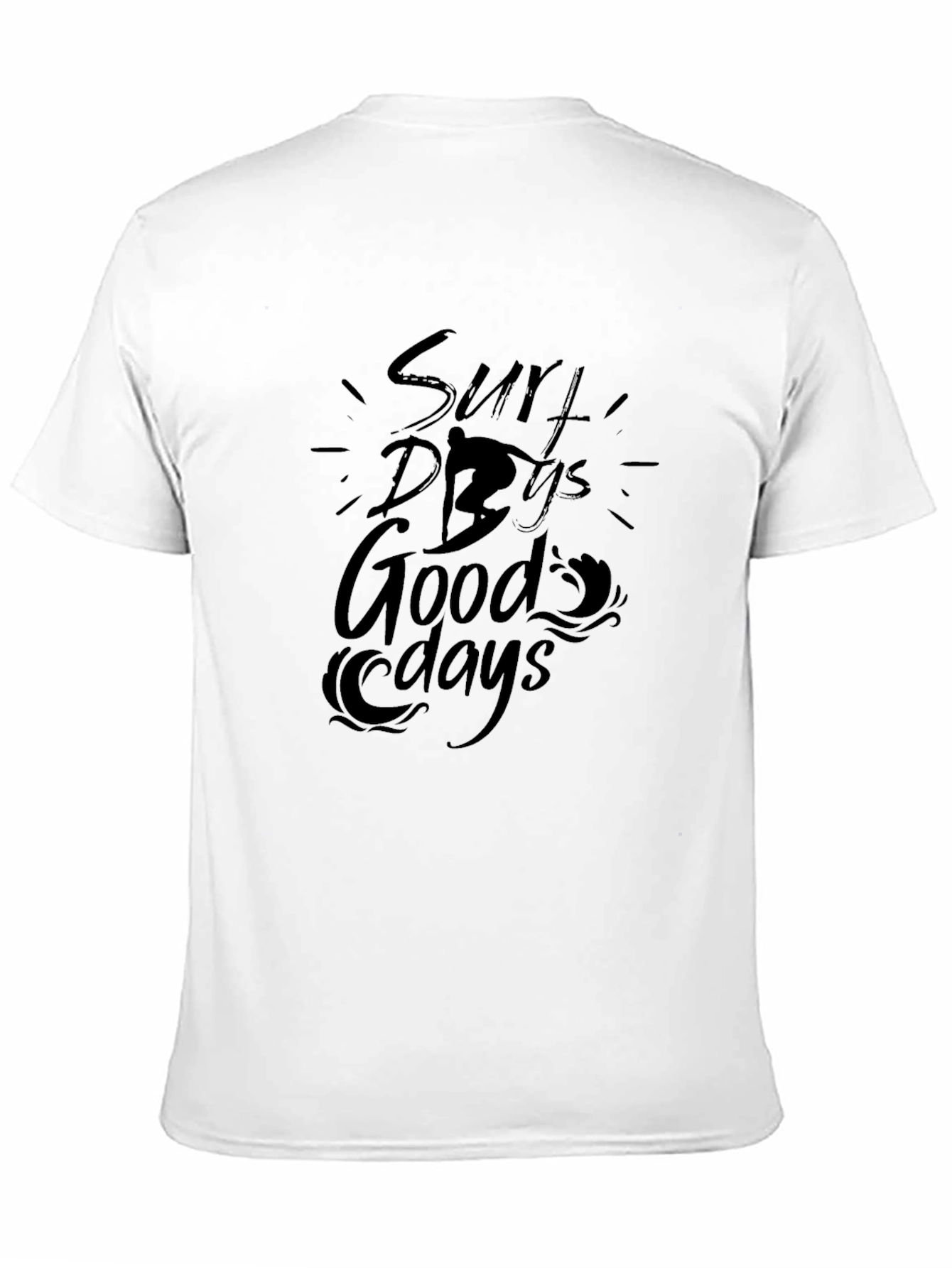 Surf Days Good Days Graphic T-Shirt - Black