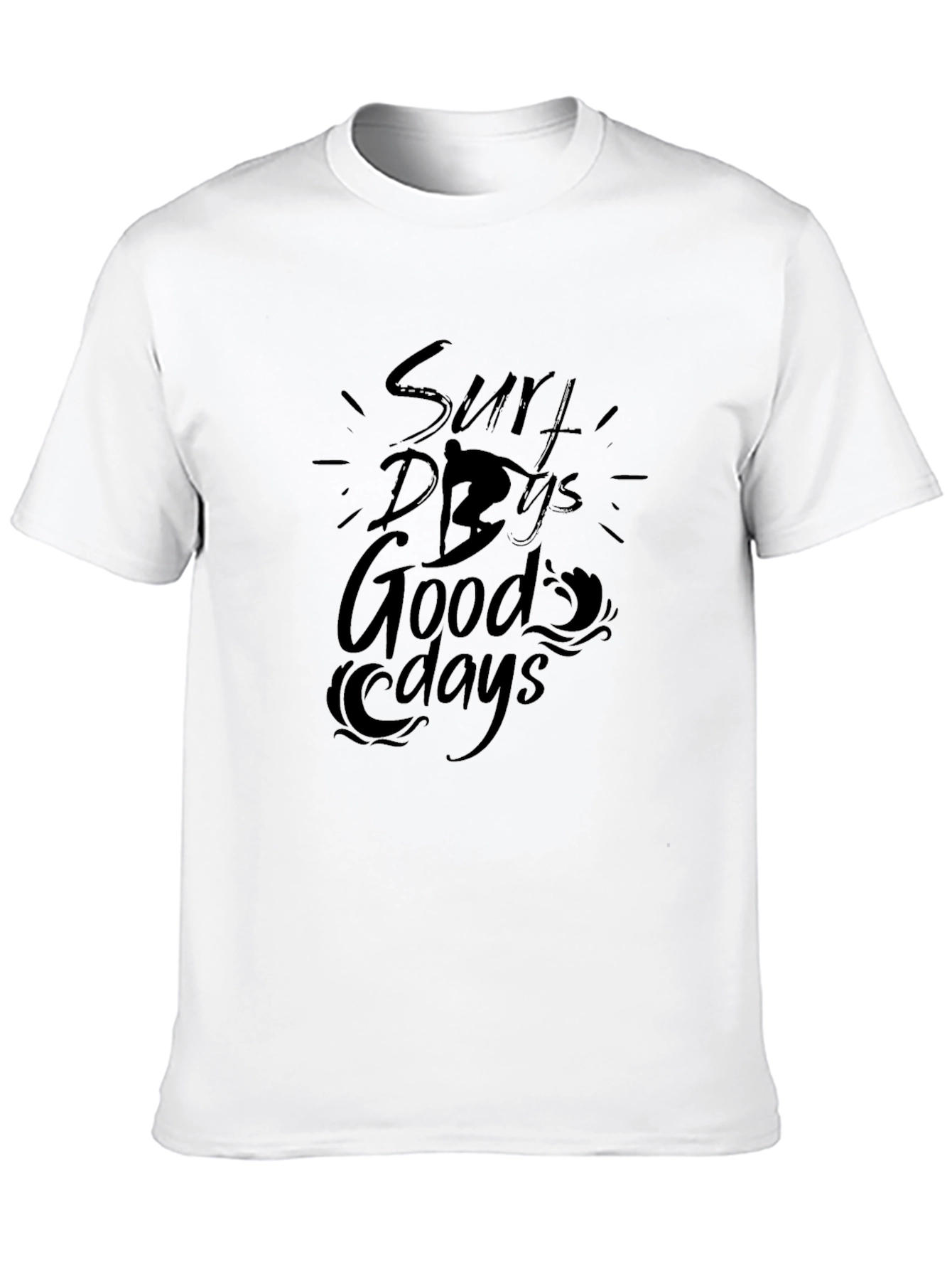 Surf Days Good Days Graphic T-Shirt - Black