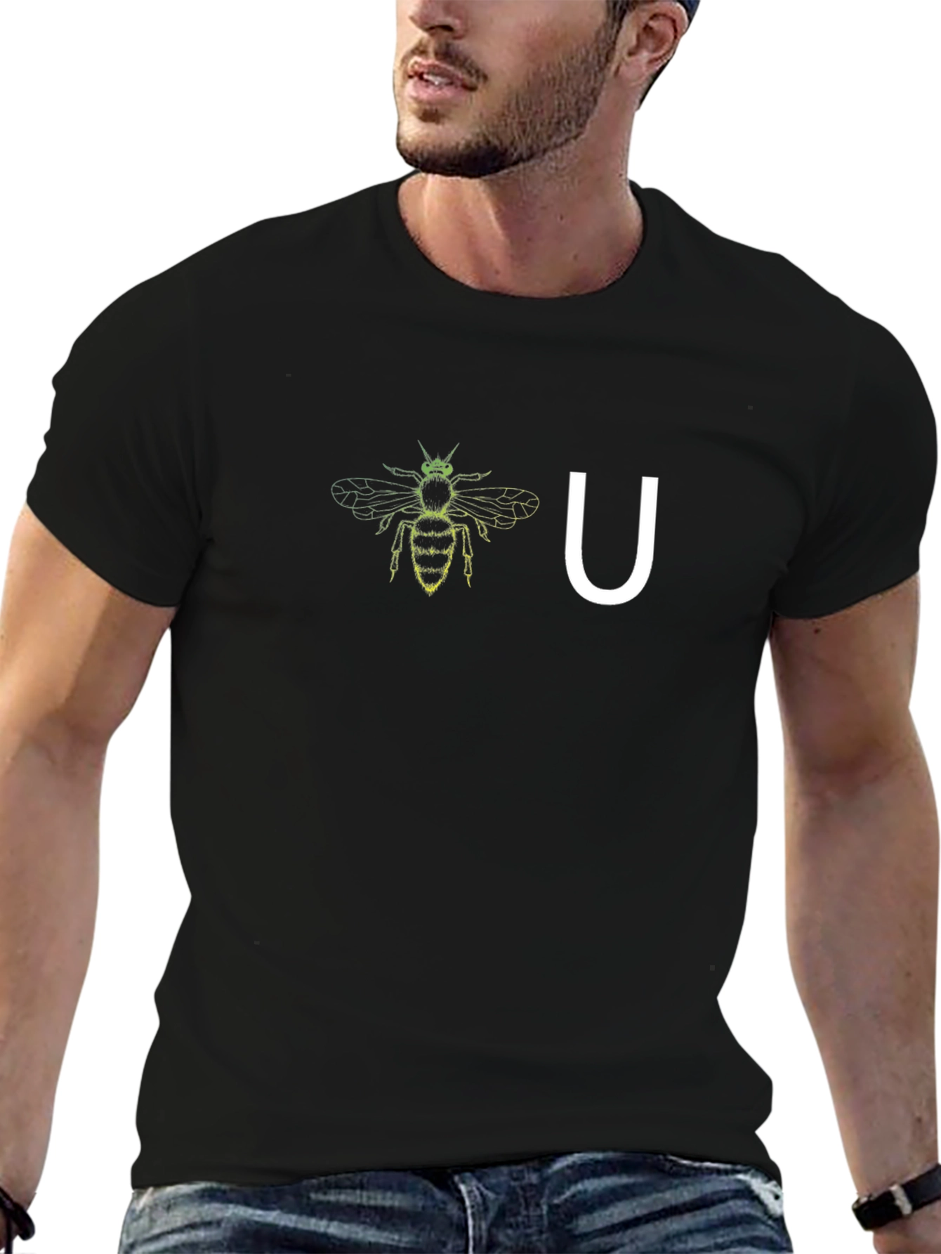 Bee You Black Graphic T-Shirt