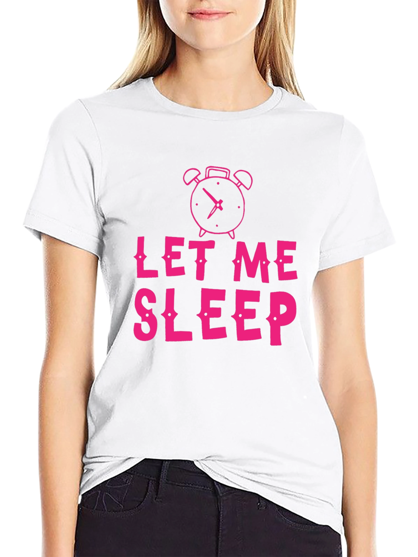 Let Me Sleep Black T-Shirt - Funny Graphic Tee